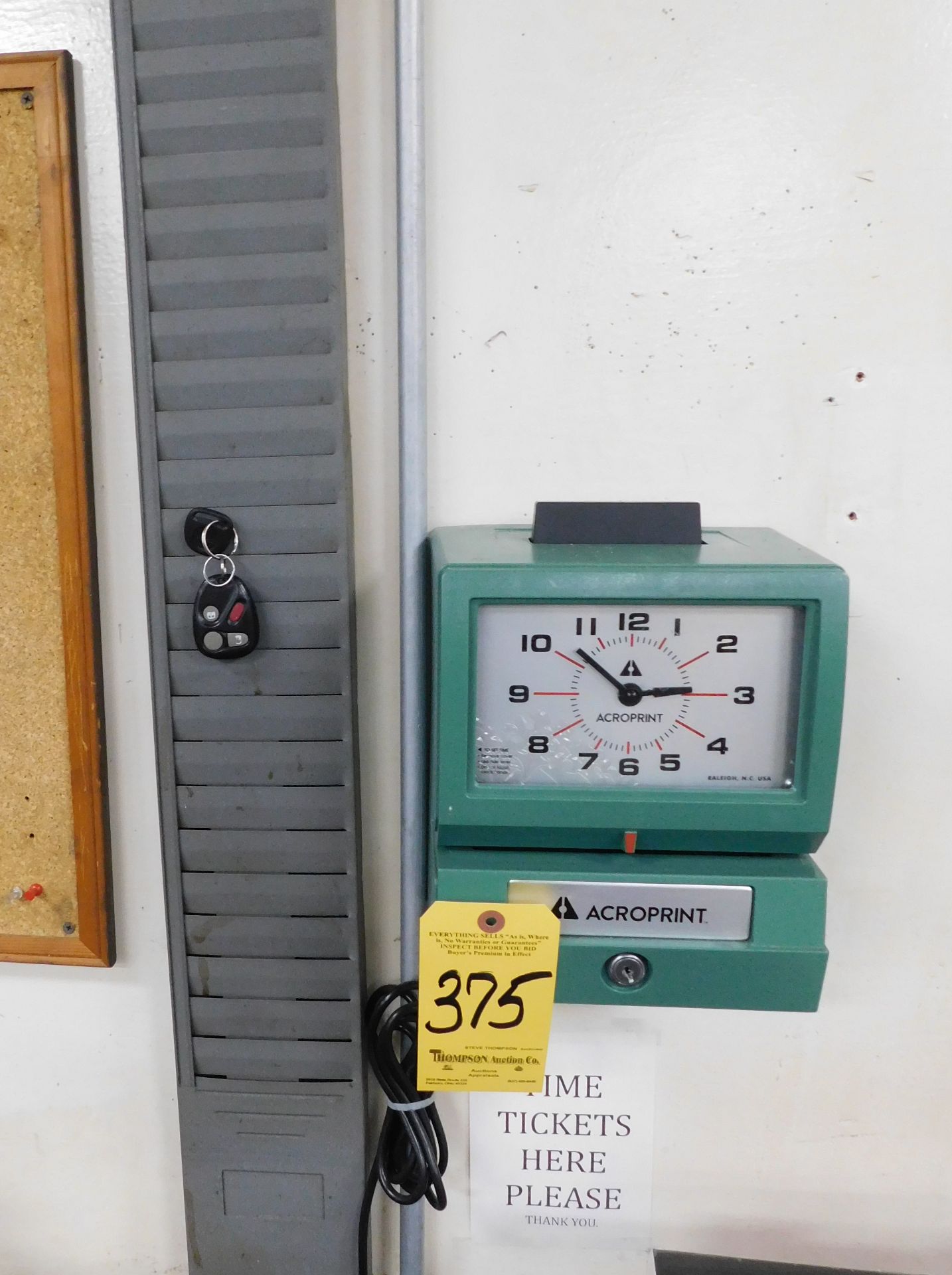 Aeropoint Time Clock with Card Rack