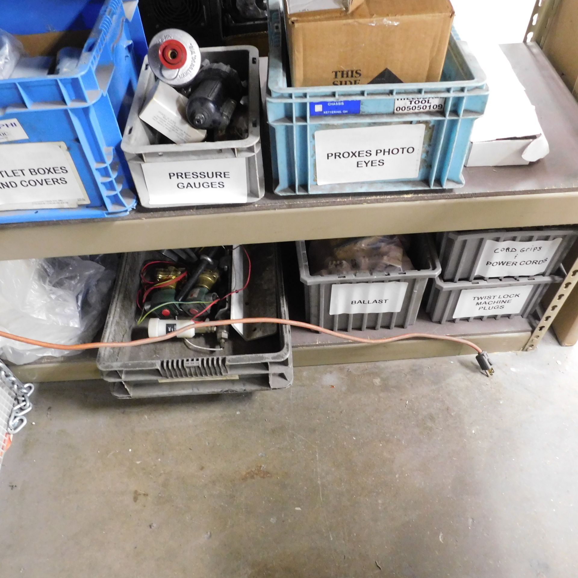 (2) Sections Metal Shelving, 48" X 72" X 18 1/2" Deep, with All Contents of Maintenance Items, etc. - Image 5 of 8