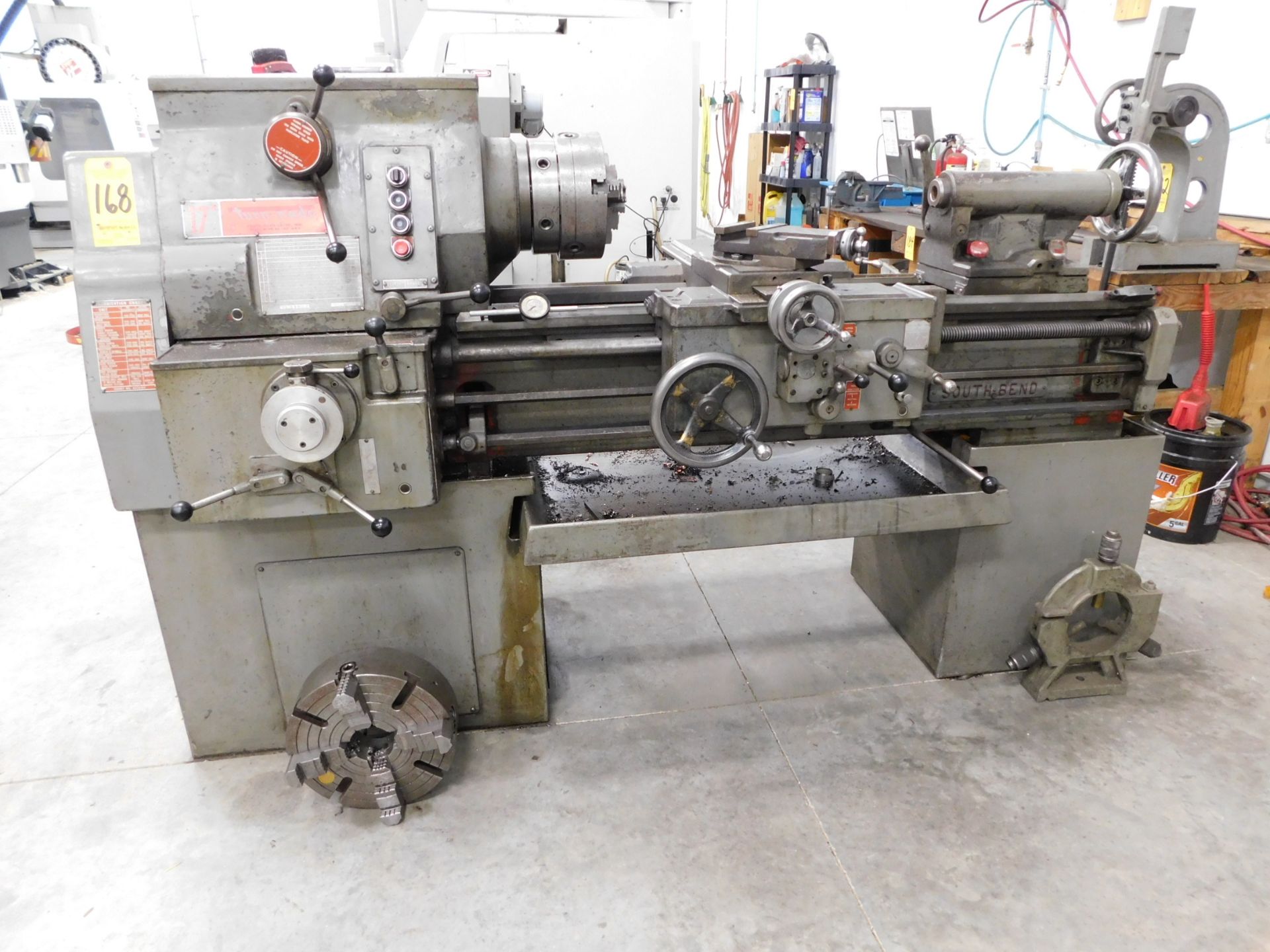 SouthBend Turn-nado 17"X40" Gear Head lathe sn 66-GJ-735, 10" 3-Jaw & 12" 4-Jaw Chucks, Taper