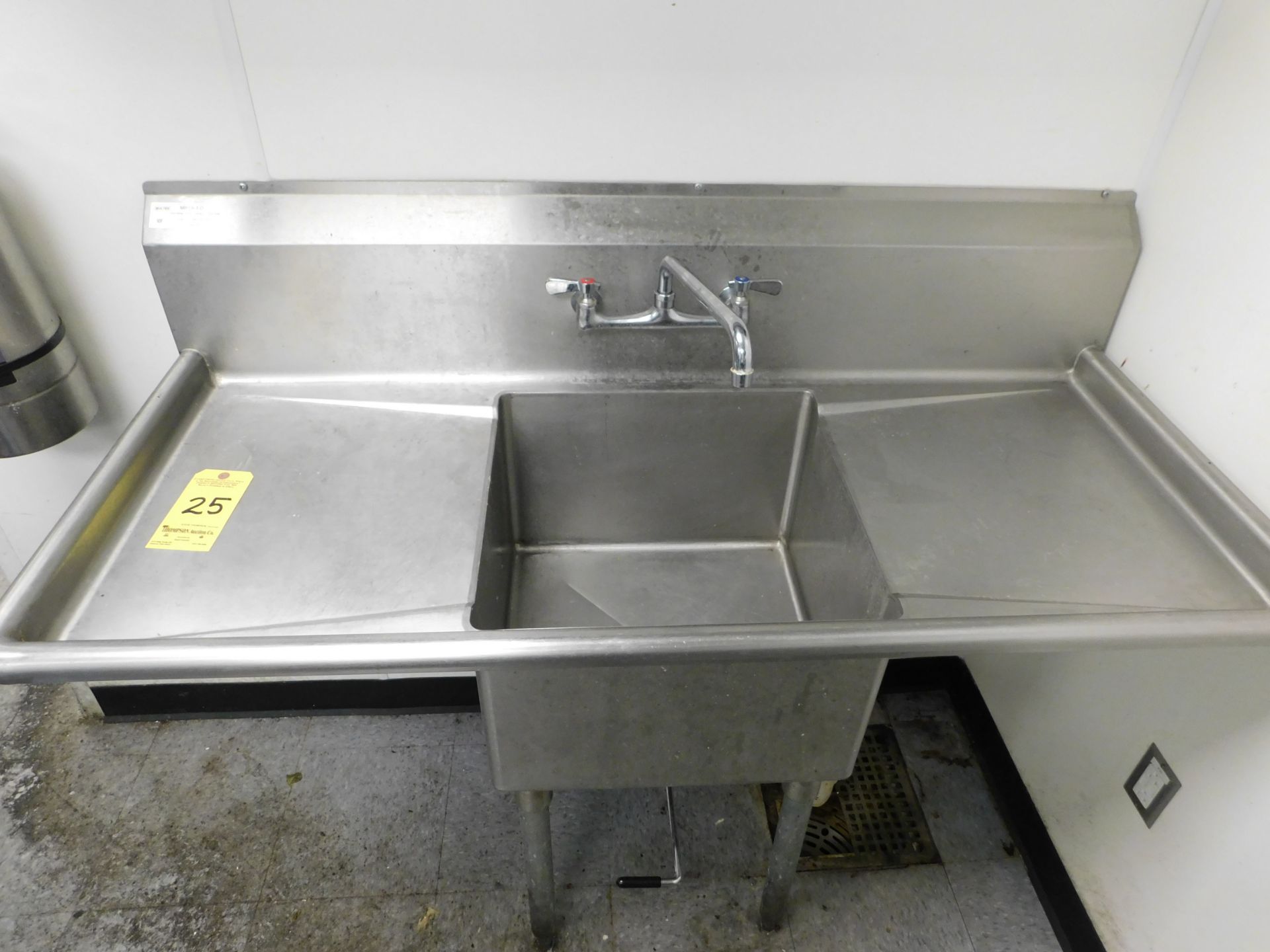 MIX RITE Stainless Steel Compartment Sink, Model:MRSA-1-D, 54"L X 34"D X 35"T