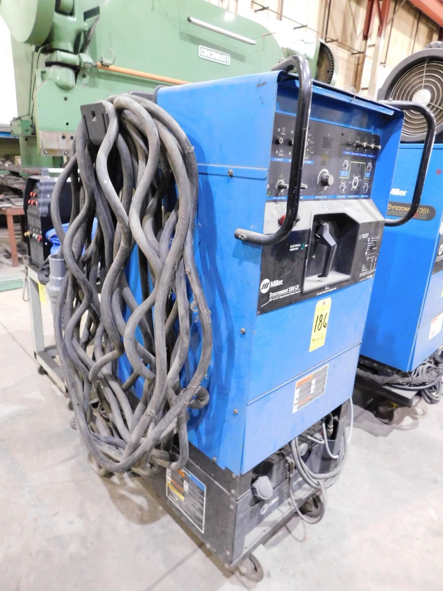 Miller Synchrowave 350LX Tig Welder, s/n LB294456, with Built in Chiller, Torch Ground Cable, - Image 3 of 7