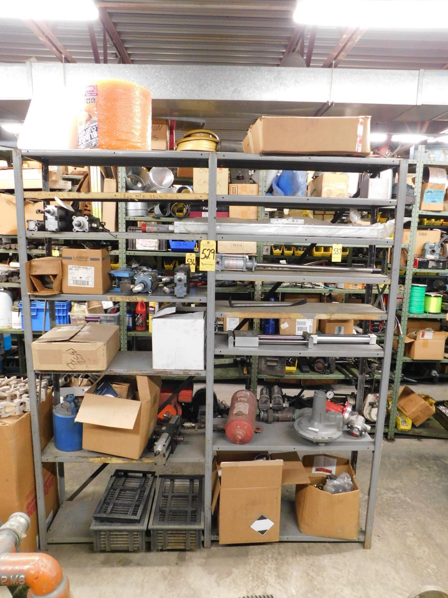 Metal Shelving and Contents