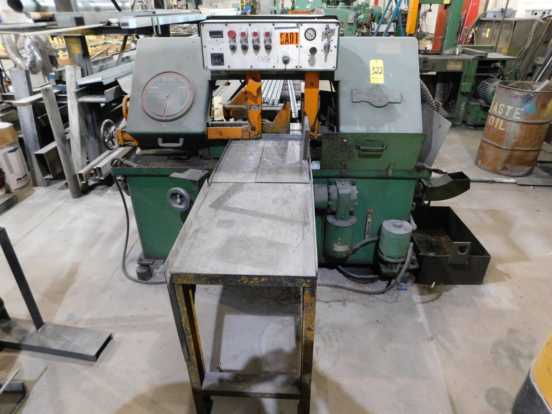 DoAll Model C-1213A Fully Automatic Horizontal Band Saw, s/n 412-89354, 1 1/4" Blade, 12" X 13"
