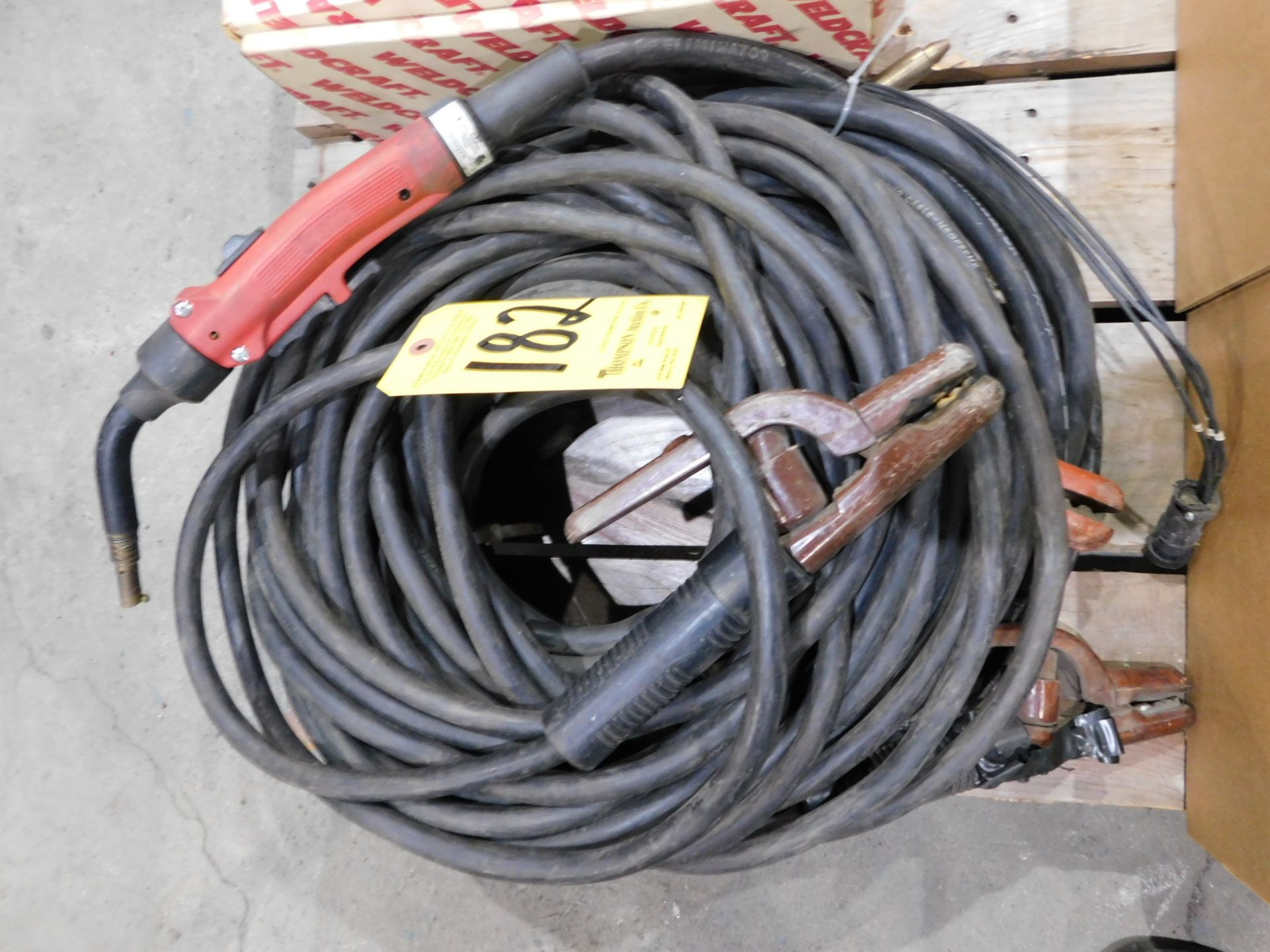 Mig Gun and (3) Welding Electrode Holders with Cable