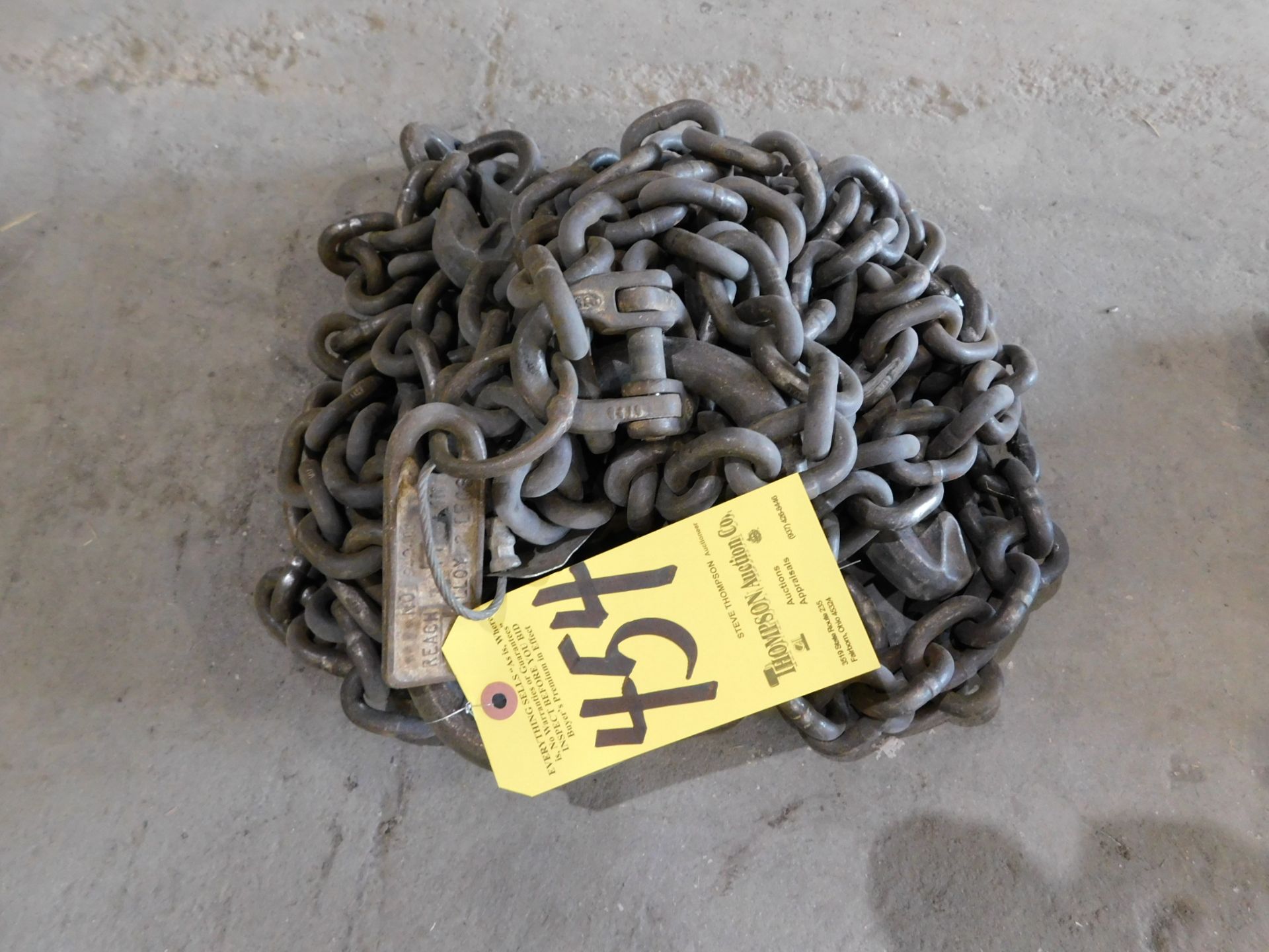 Lifting Chain, 2-Hook, 17' Length, 12,300 Lb. Capacity