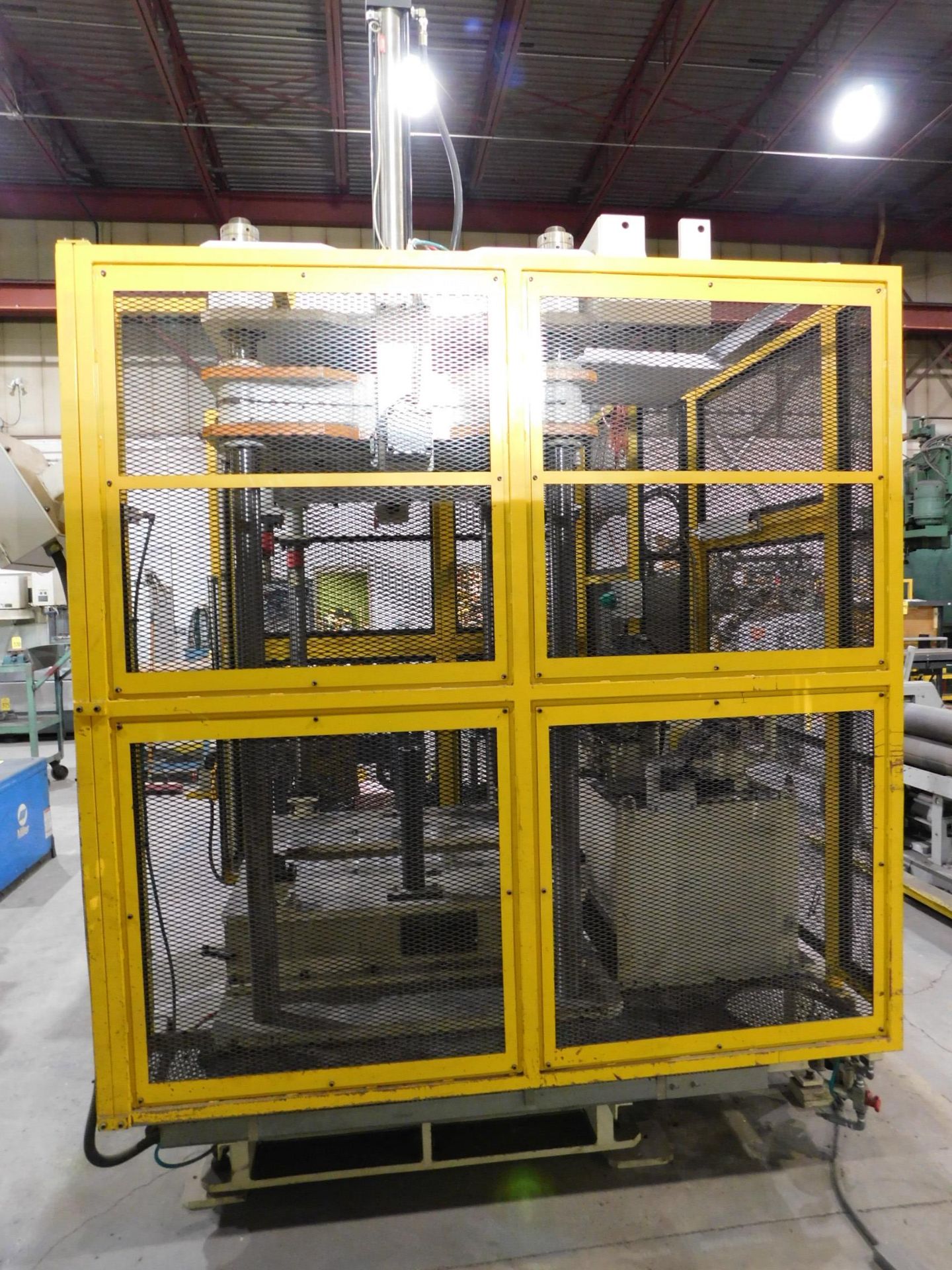 Custom Built 4-Post Hydraulic Press, Bed Plate 47" L/R X 45" F/B, 36" Stroke, 54" Max. Opening - Image 6 of 8