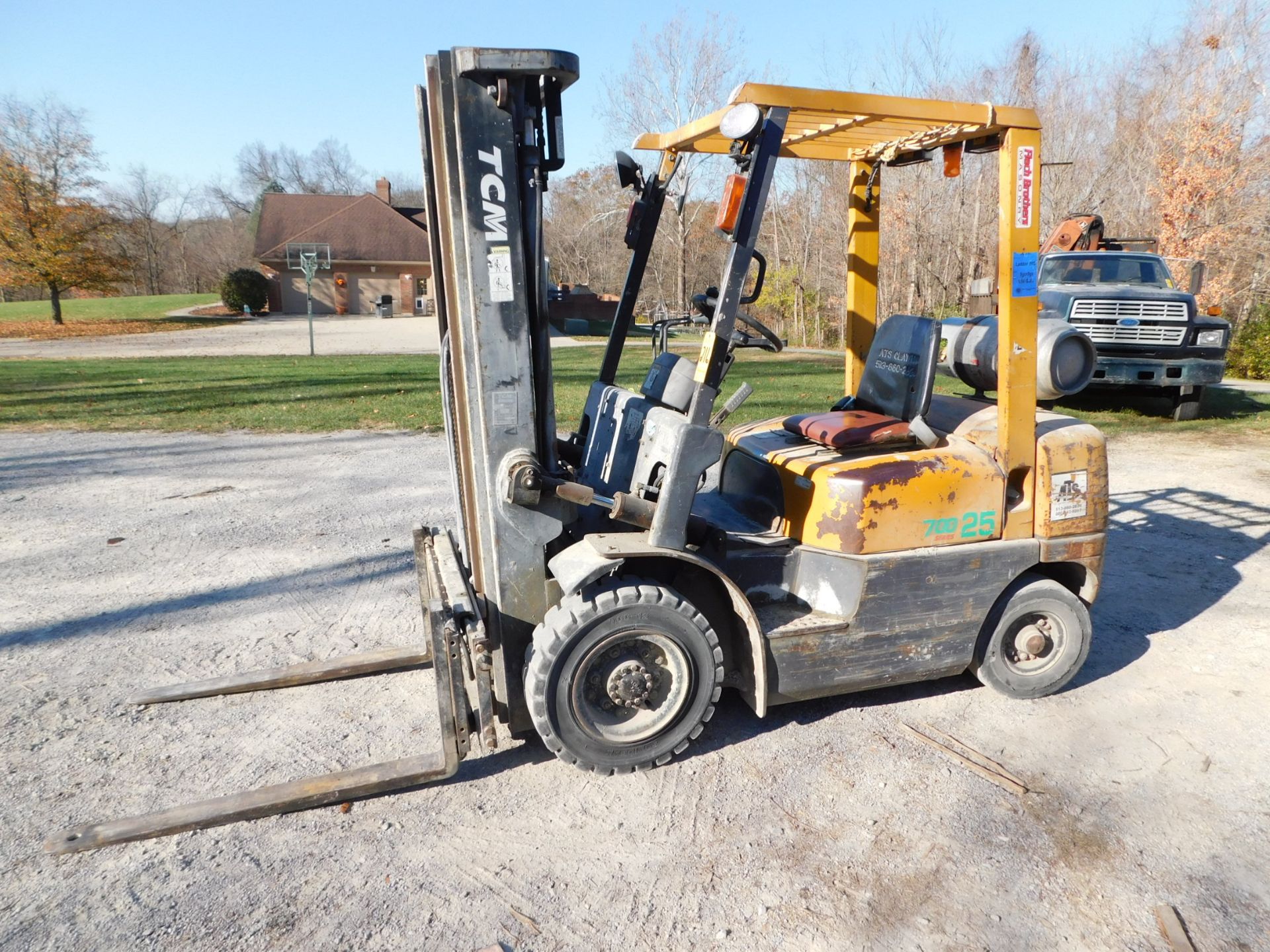 TCM Model FG25M5T Forklift, s/n A31T55940, 3,400 Lb. Capacity, LP, Solid Pneumatic Tires, 3-Stage - Image 3 of 18