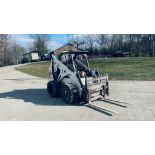 Bobcat Model 873 Skid Steer, s/n 514122367, Solid Tires, Forklift Attachment, 2,036 Hours