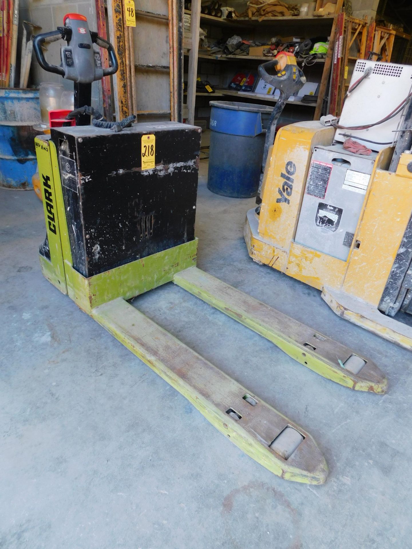 Clark Model WPX45 Electric Pallet Jack, s/n WPX452967-8228CH, 4,500 Lb. Capacity, Built In