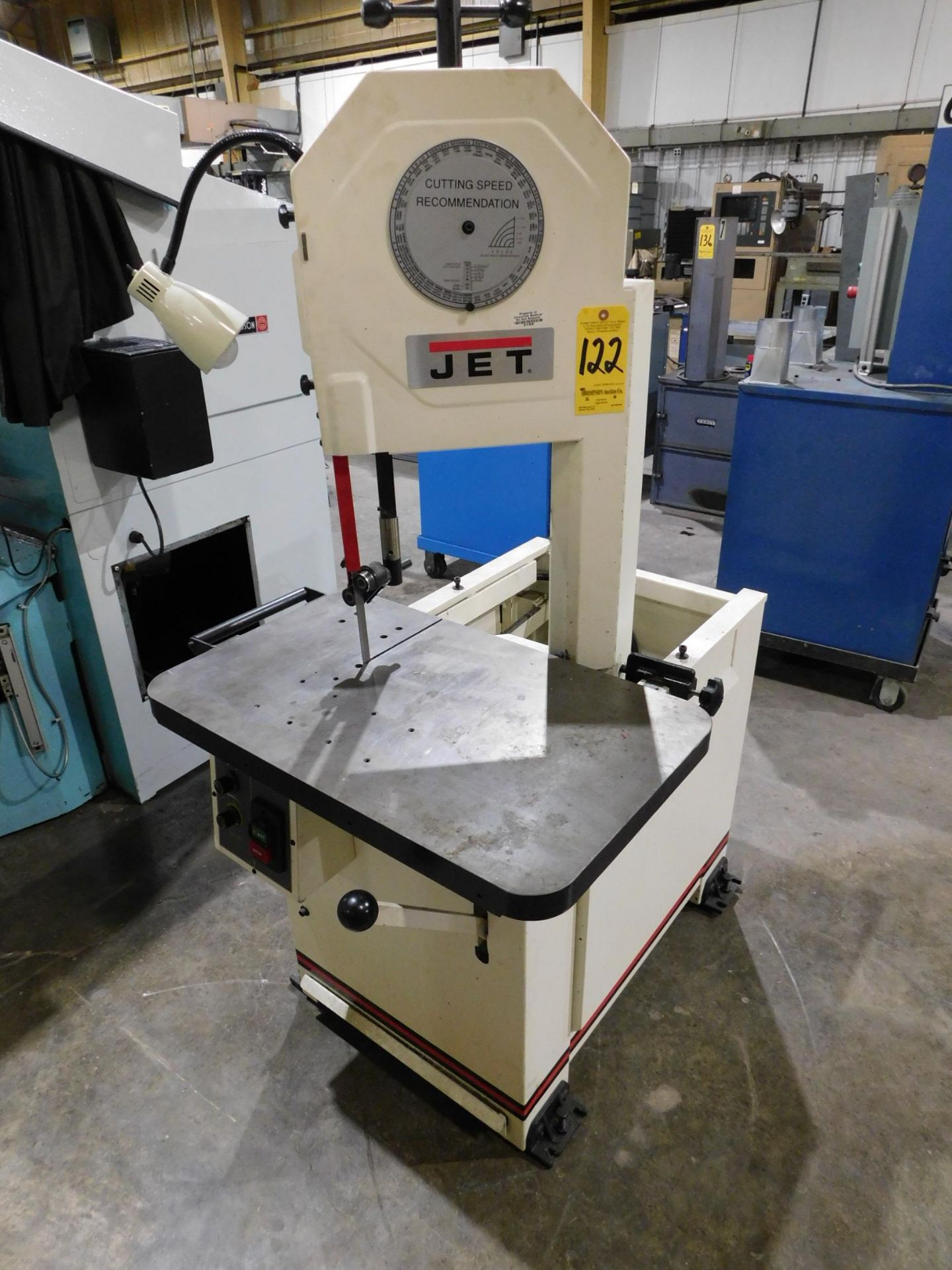 Jet Model VSF-14-3 Vertical Self-Feed Bandsaw (Roll In Type), s/n 111001281