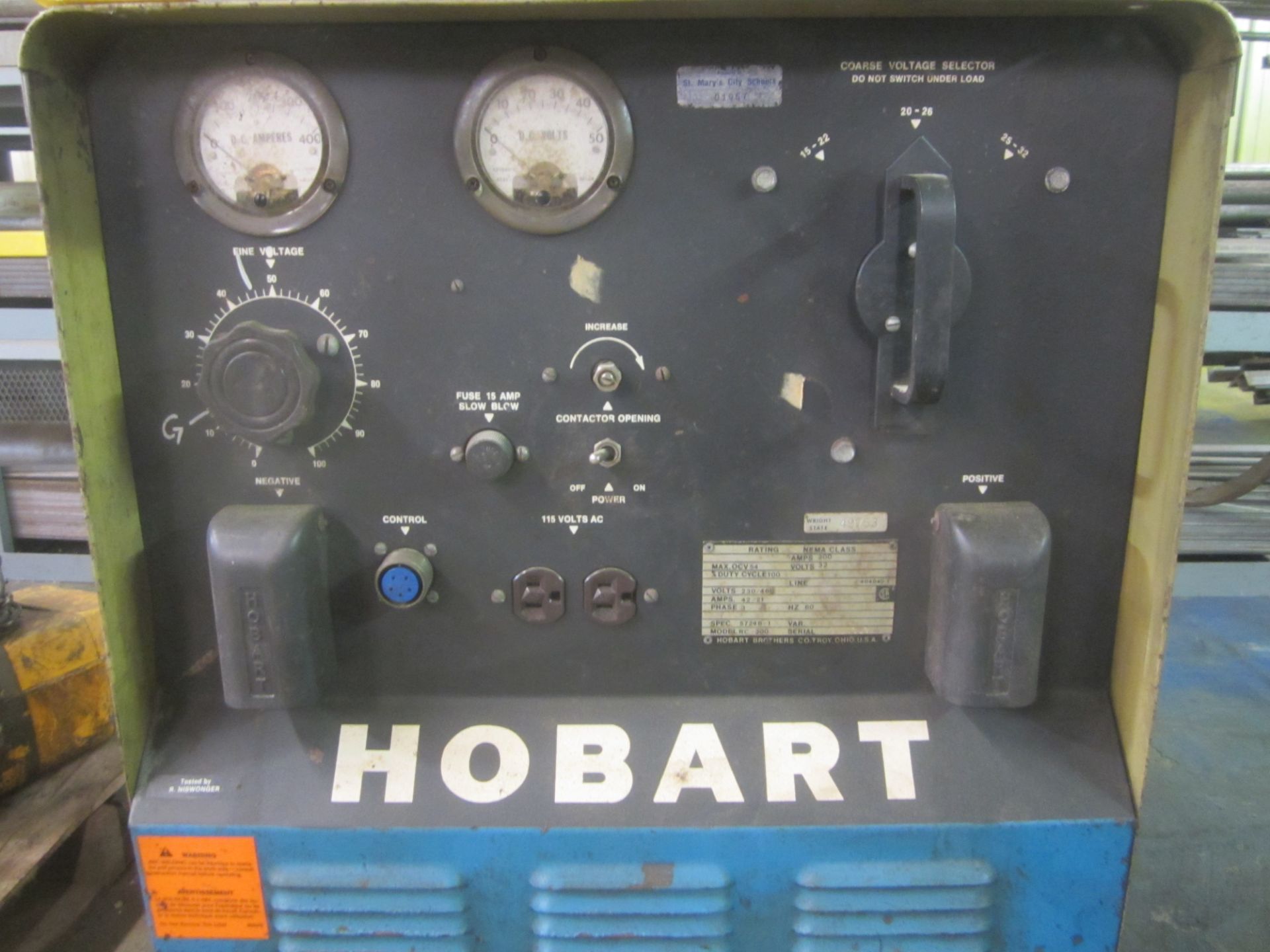 Hobart RC-300 Mig Welder, s/n 80WS03911, Hobart 2000 Wire Feeder, 230/460/3/60 - Image 3 of 4