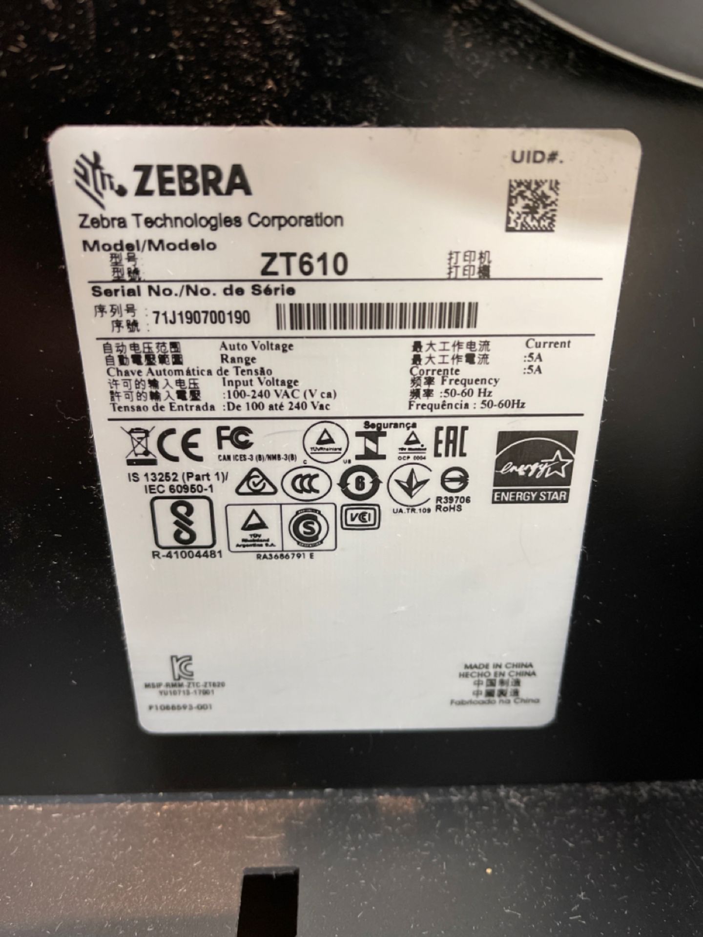 Zebra Barcode Printer - Image 4 of 4