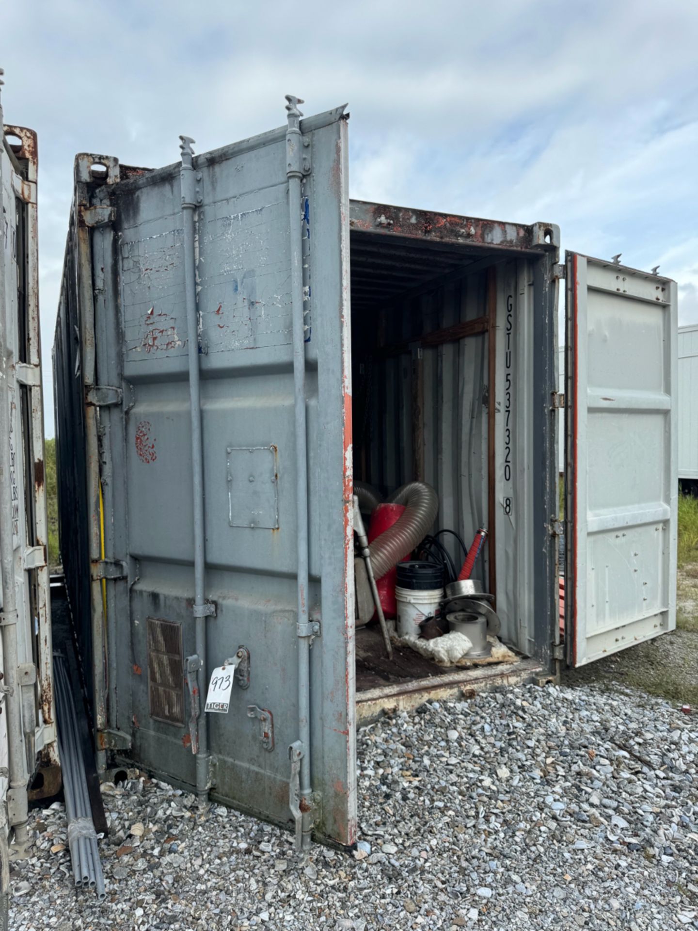 Lot 20' Shipping Container w/ Contents - Image 3 of 20