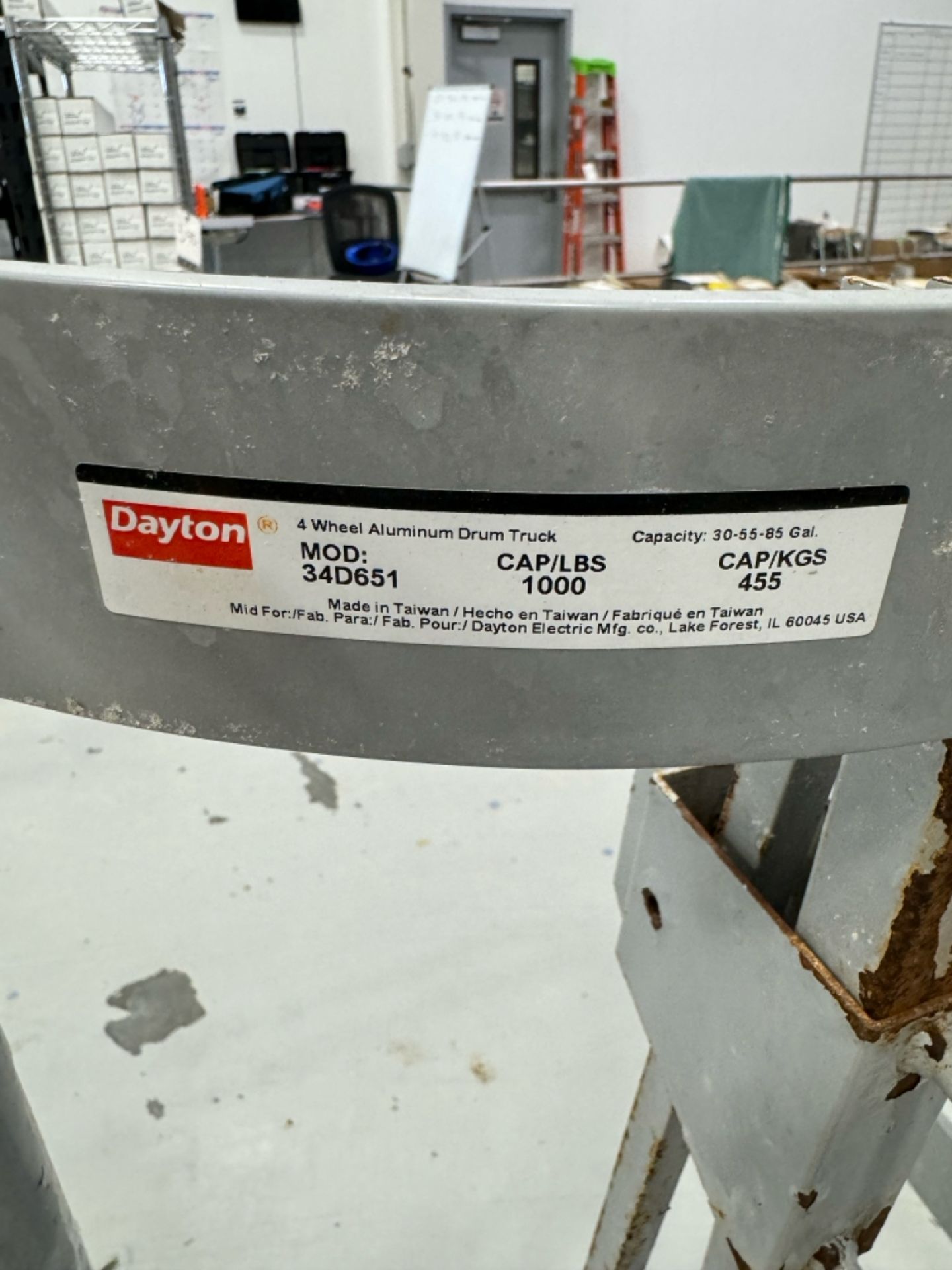 Dayton 4-Wheel Aluminum Drum Truck - Image 2 of 2