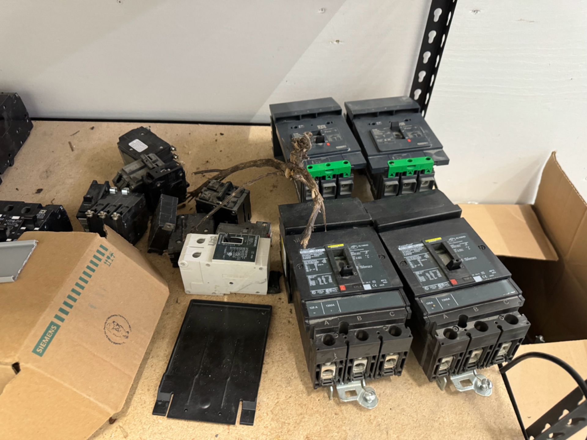 Lot Industrial Shelf w/ Contents Consisting of Circuit Breakers, Fiber, Fuses, Transit Tester, - Image 7 of 13