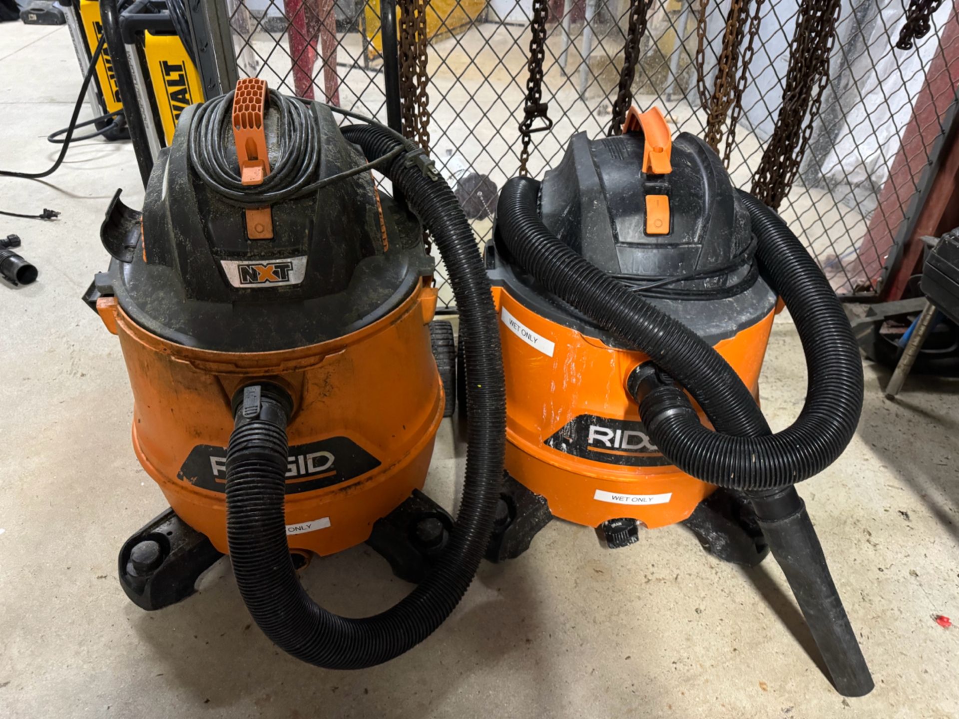 Lot (2) Ridgid Wet/Dry Vacs