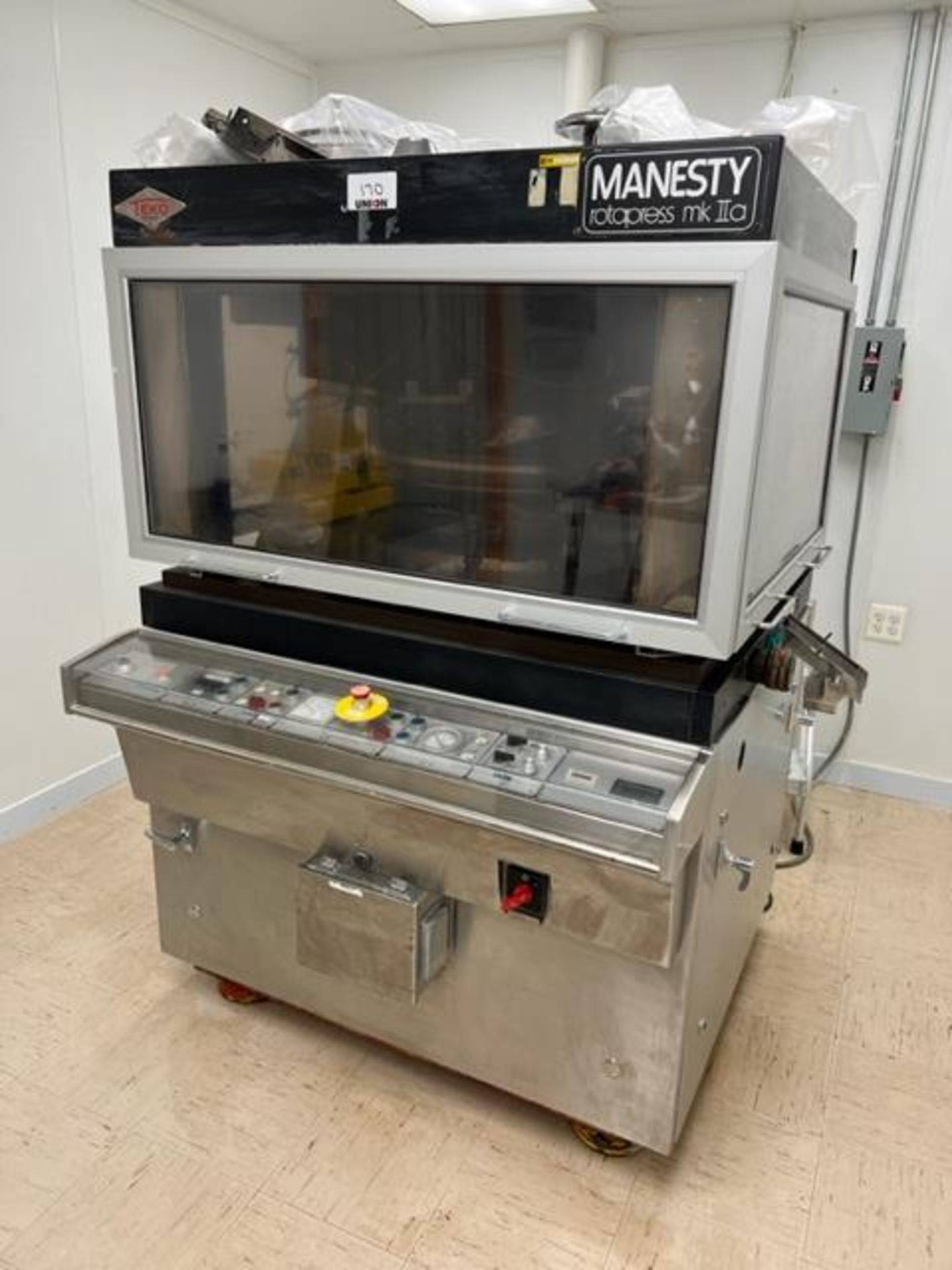 Asset 170 - Manesty Rotapress MKIIA 61-Station Rotary Tablet press with keyed head, Two hoppers each