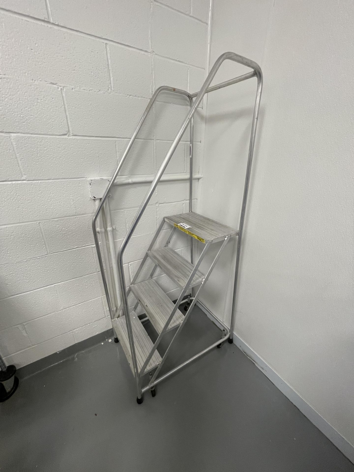 Asset 256 - 3 step ladder with plaform. $345.00 Rigged and packed on 48" x 40" pallet banded and