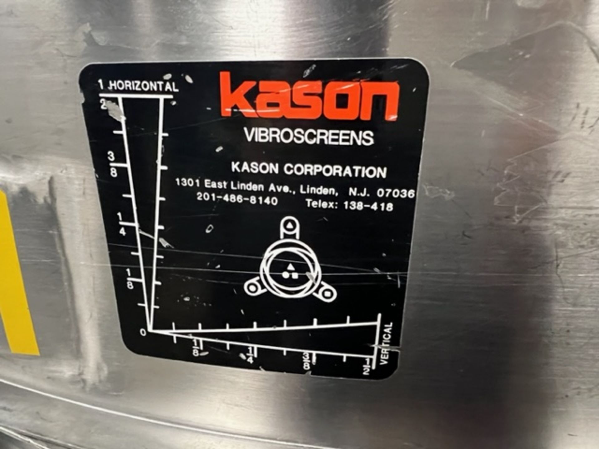 Asset 239 - Kason 48" Single Deck Sifter without screen serial#0889-4055, 230/460 volt motor. $ - Image 6 of 7