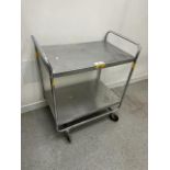 Asset 231 - Stainless steel cart 21" x 34". $345.00 Rigged and packed on 48" x 40" pallet banded and