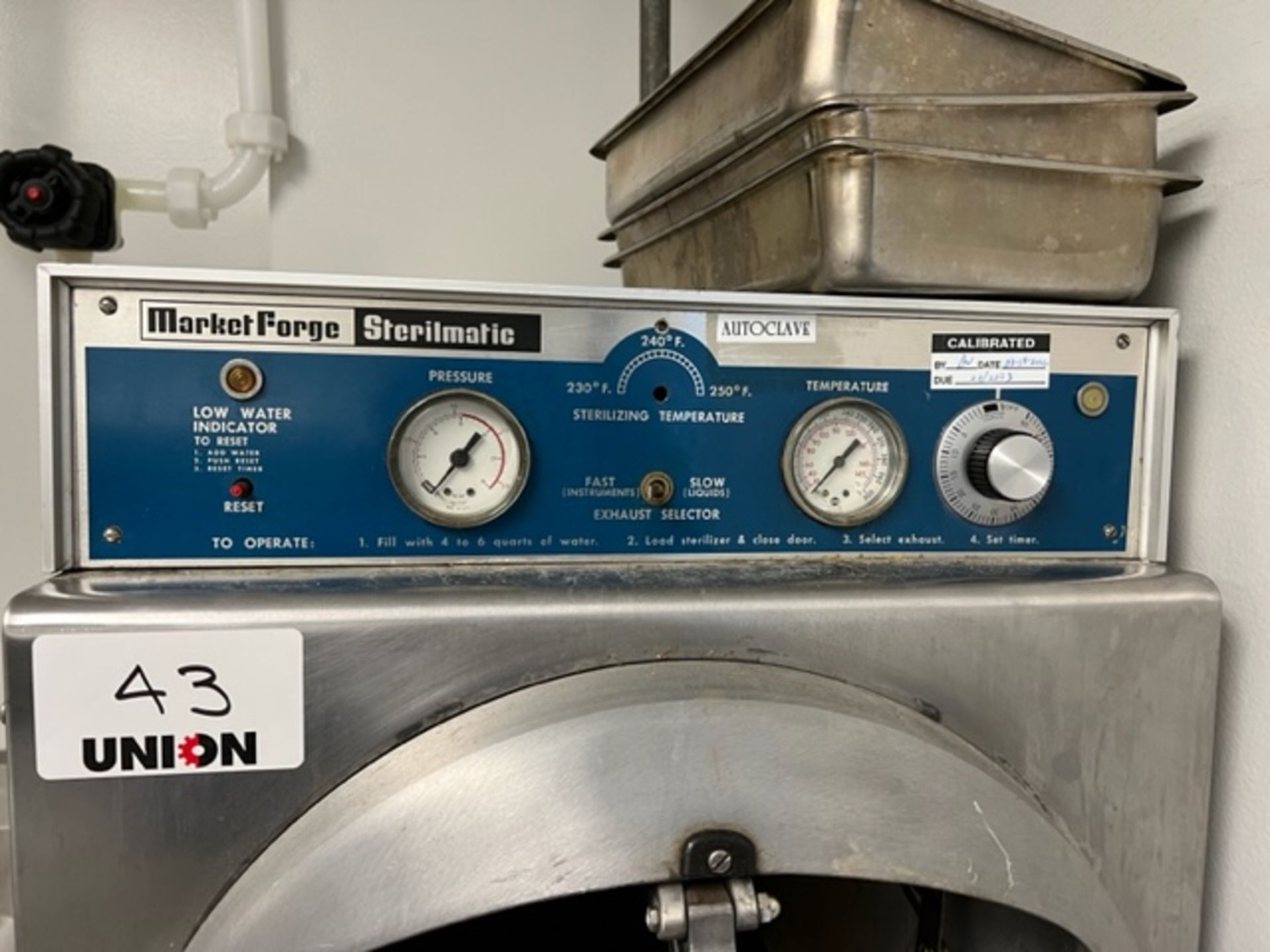 Asset 43 - Market Forge Sterilmatic Autoclave serial#2-88. $345.00 Rigged and packed on 48" x 40" - Image 4 of 5