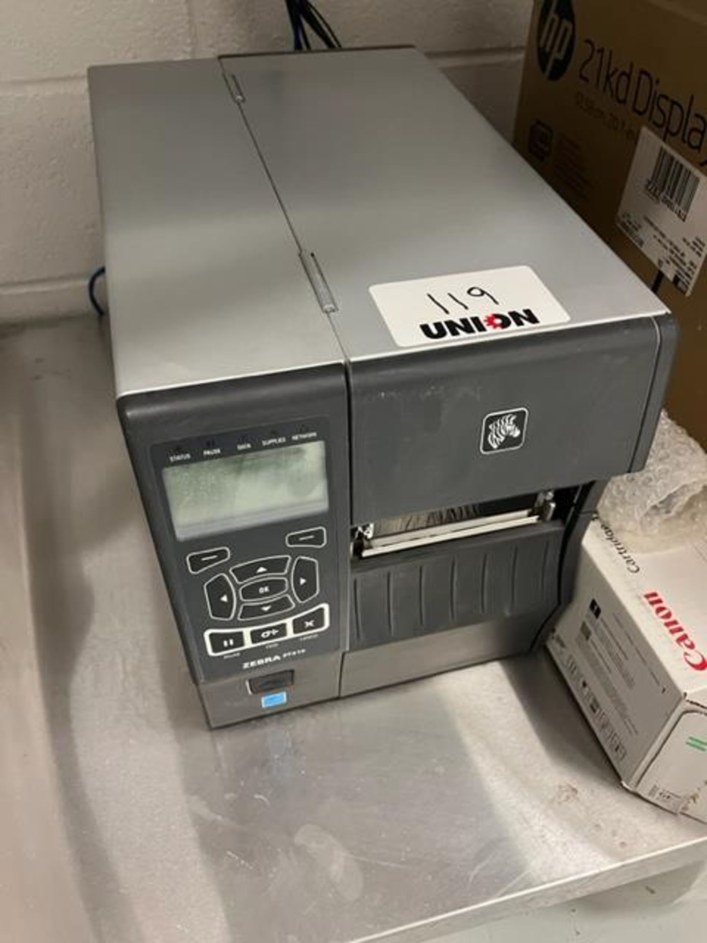 Asset 119 - Zebra model ZT420 label printer. $80.00 Packed in Double Wall Carton with bubble wrap