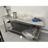 Asset 199 - 72" x 36" Stainless Steel table. $345.00 Rigged and packed on 48" x 40" pallet banded