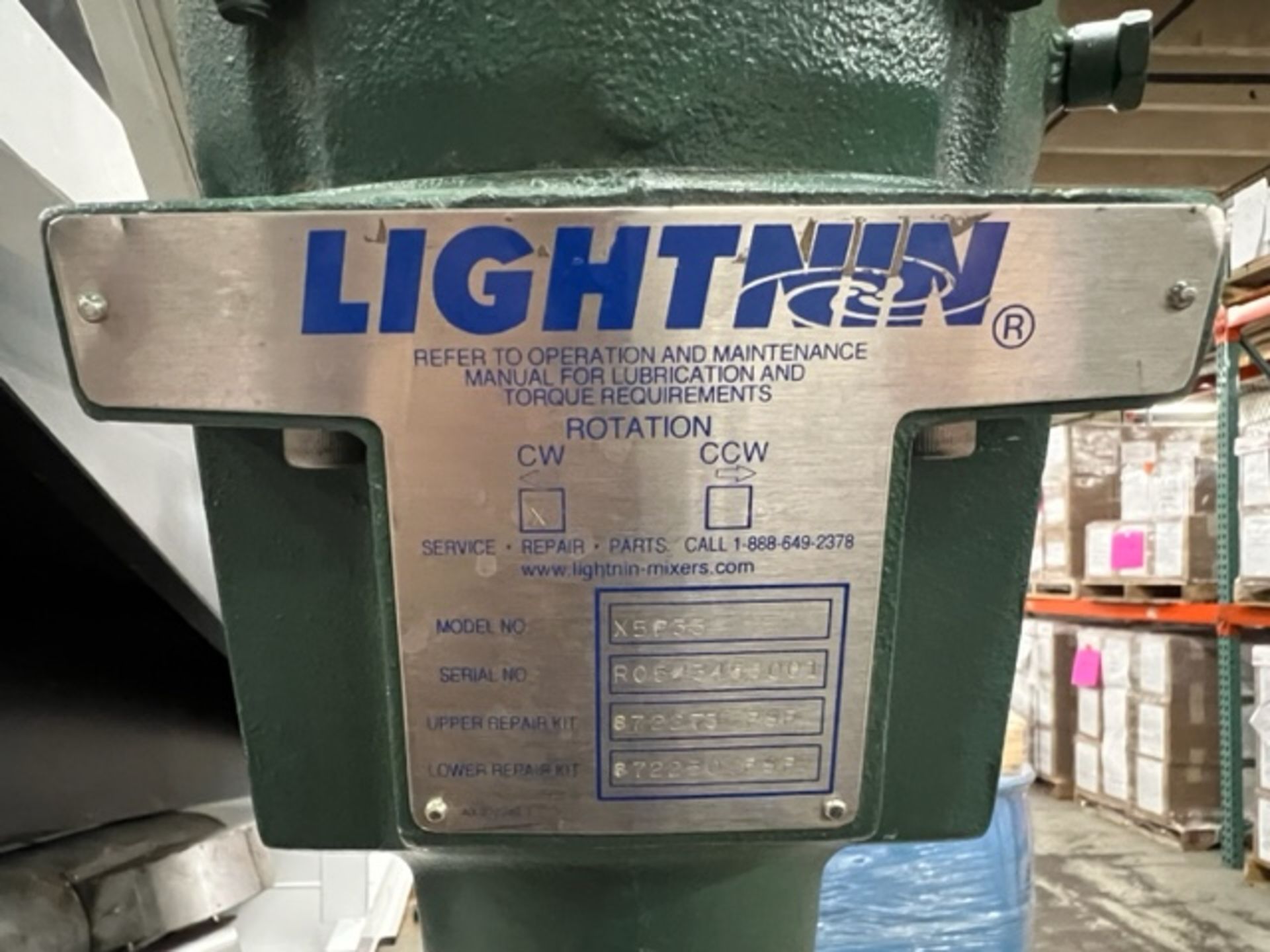 Asset 311- Lightnin X5P33 Portable mixer with 8" diameter propellor driven by 1/2 HP, 230/460 volt - Image 4 of 4
