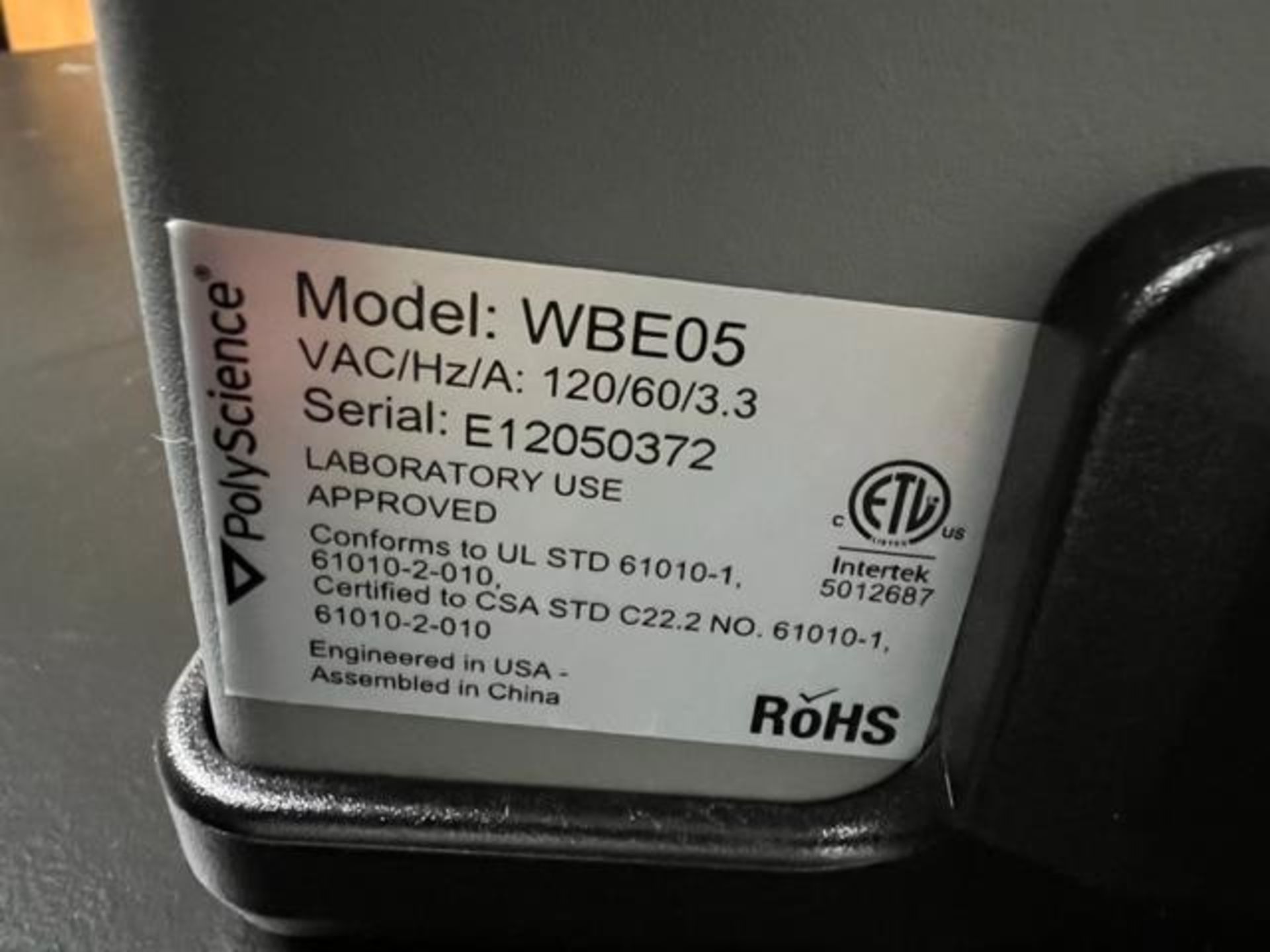 Asset 16 - Cole-Palmer model WBE05 StableTemp Hot Water Bath. Serial#E12050372. $80.00 Packed in - Image 5 of 6