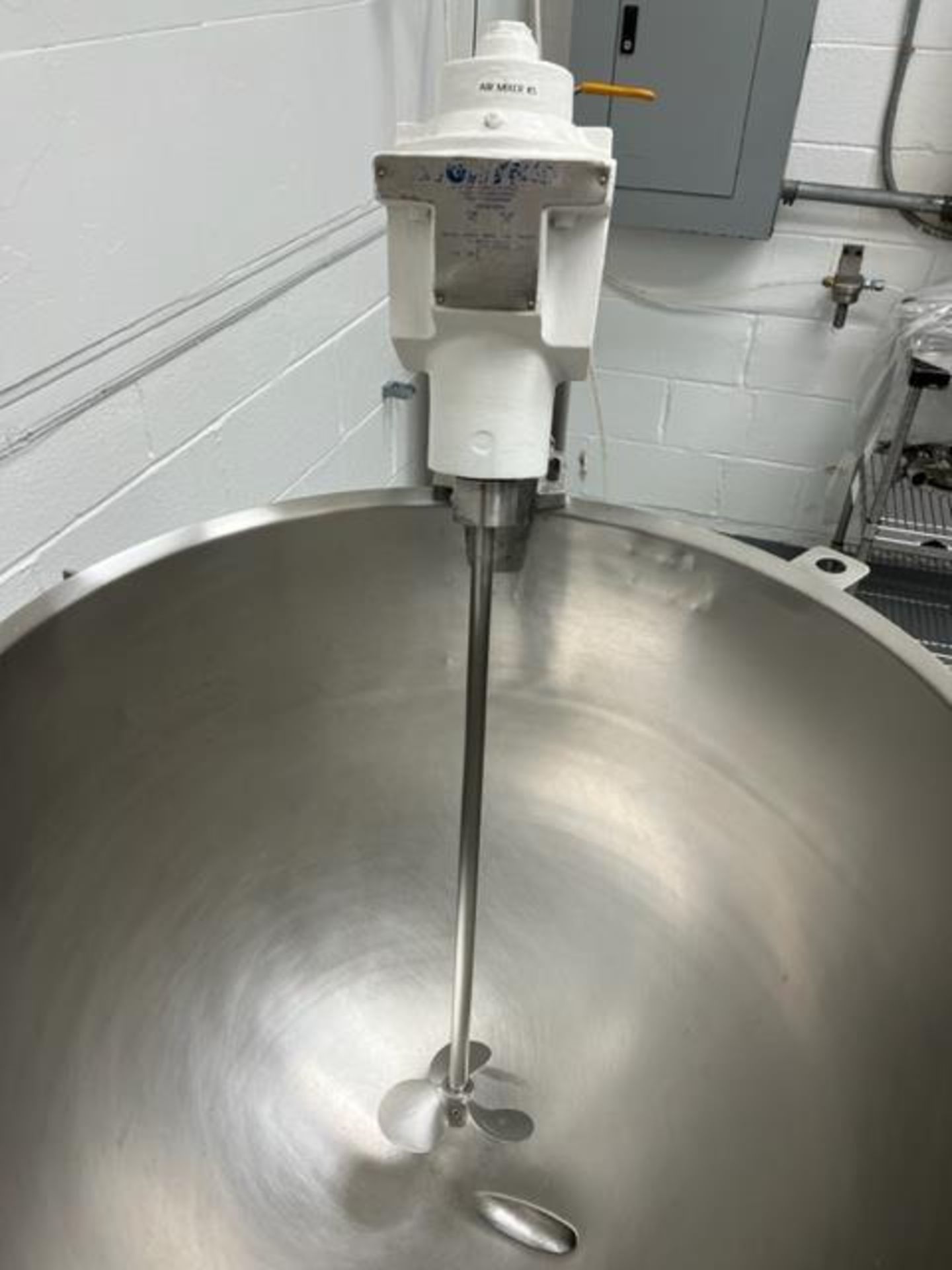 Asset 101 - Garland 60 gallon SS Jacketed Cooking kettle with Lightnin Mixer, 25 psi, - Image 2 of 6
