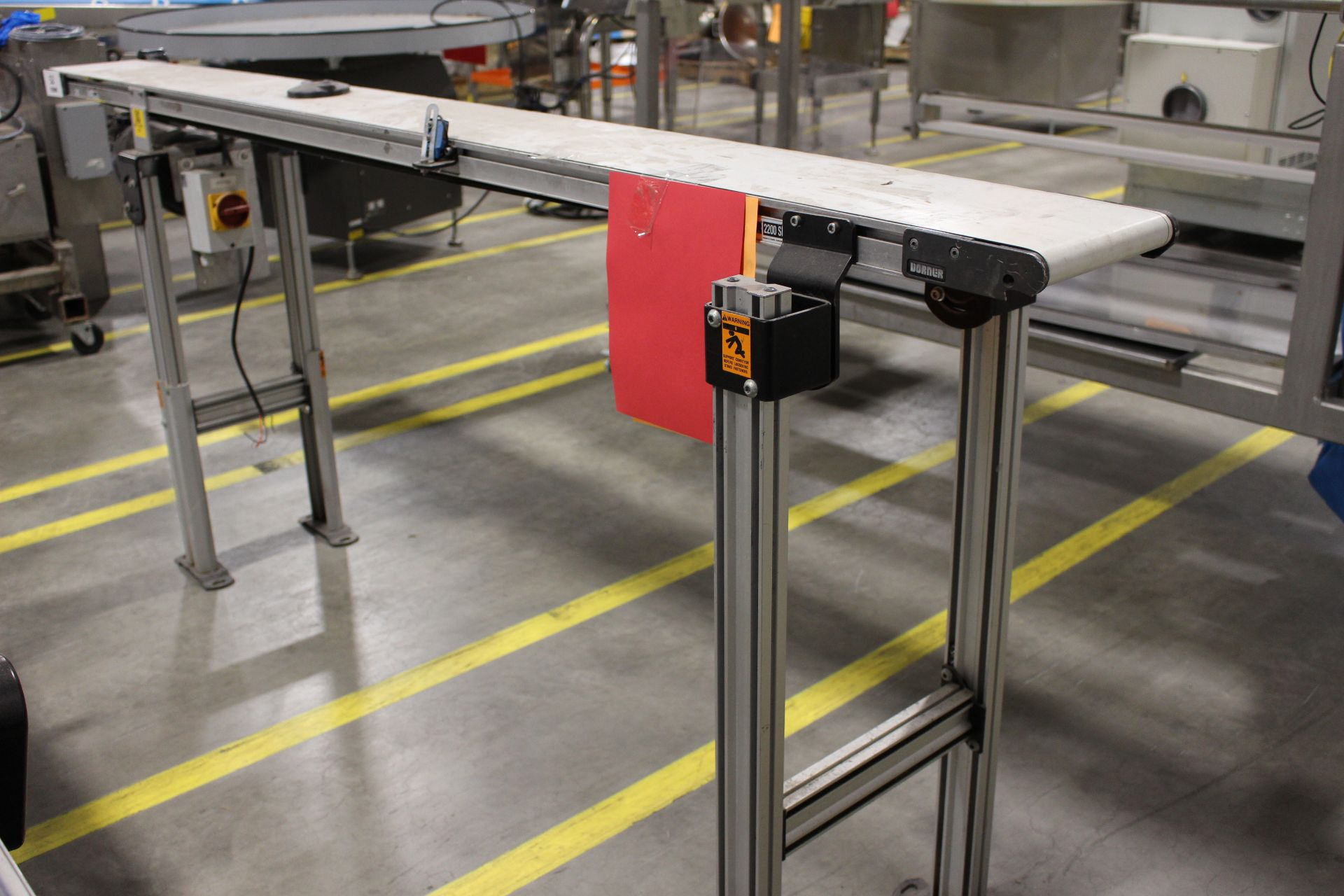 Asset 52 - Dorner 8" wide x 96" long x 40.5" tall Conveyor on casters. 3 phase, 60 cycle, 230/460 - Image 2 of 2