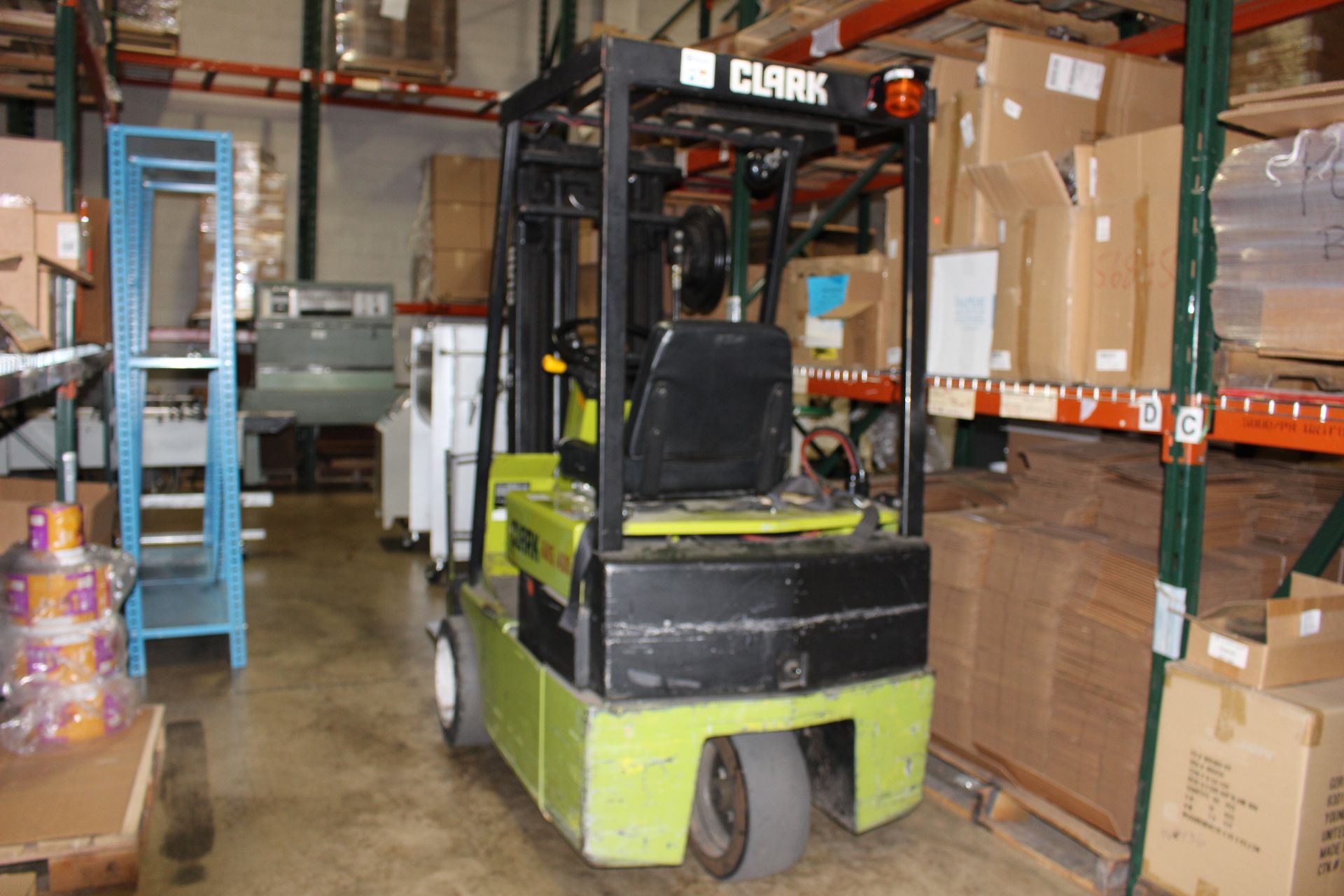 Asset 62 - Clark model TN15S Type E Electric 1625 lb Forklift serial#TM24702849055FB with 42"