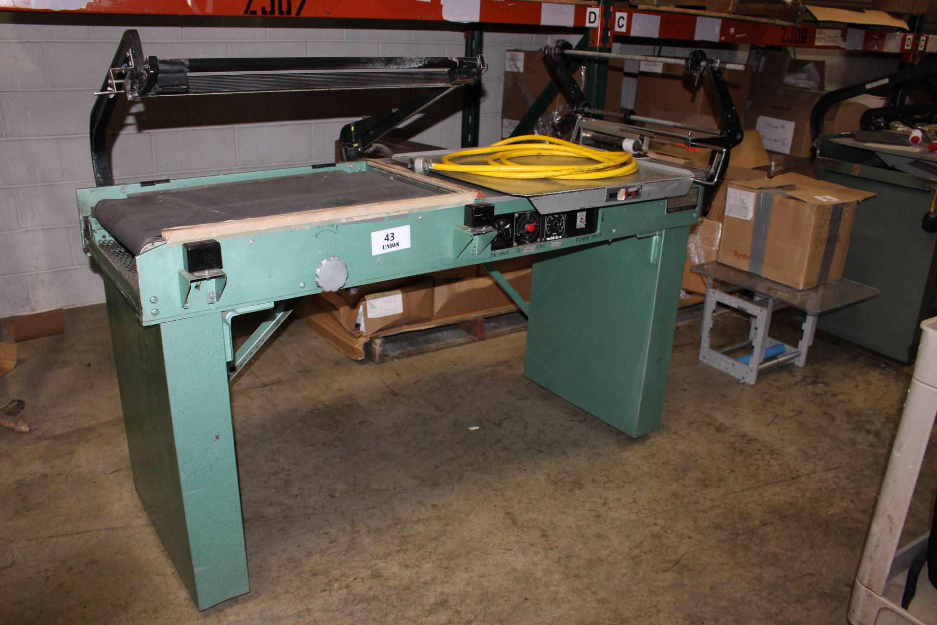 Asset 43 - Weldotron 6402 L-Bar Sealer, Single phase, 220 volts, 20" x 28" sealing plate,