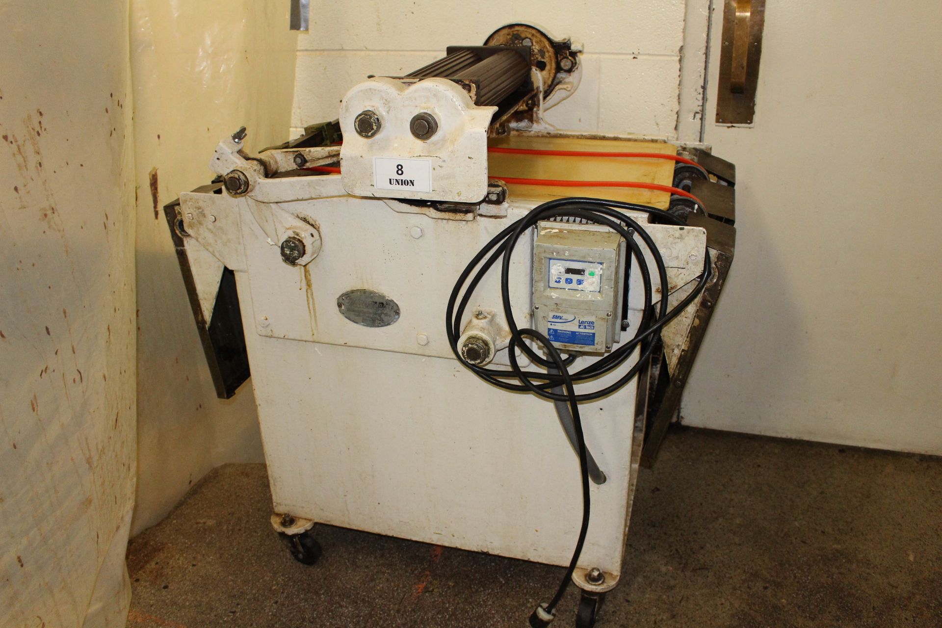 Asset 8 - Triumph 18" wire-cut extruder without hopper and die with conveyor for trays, Rigging $75