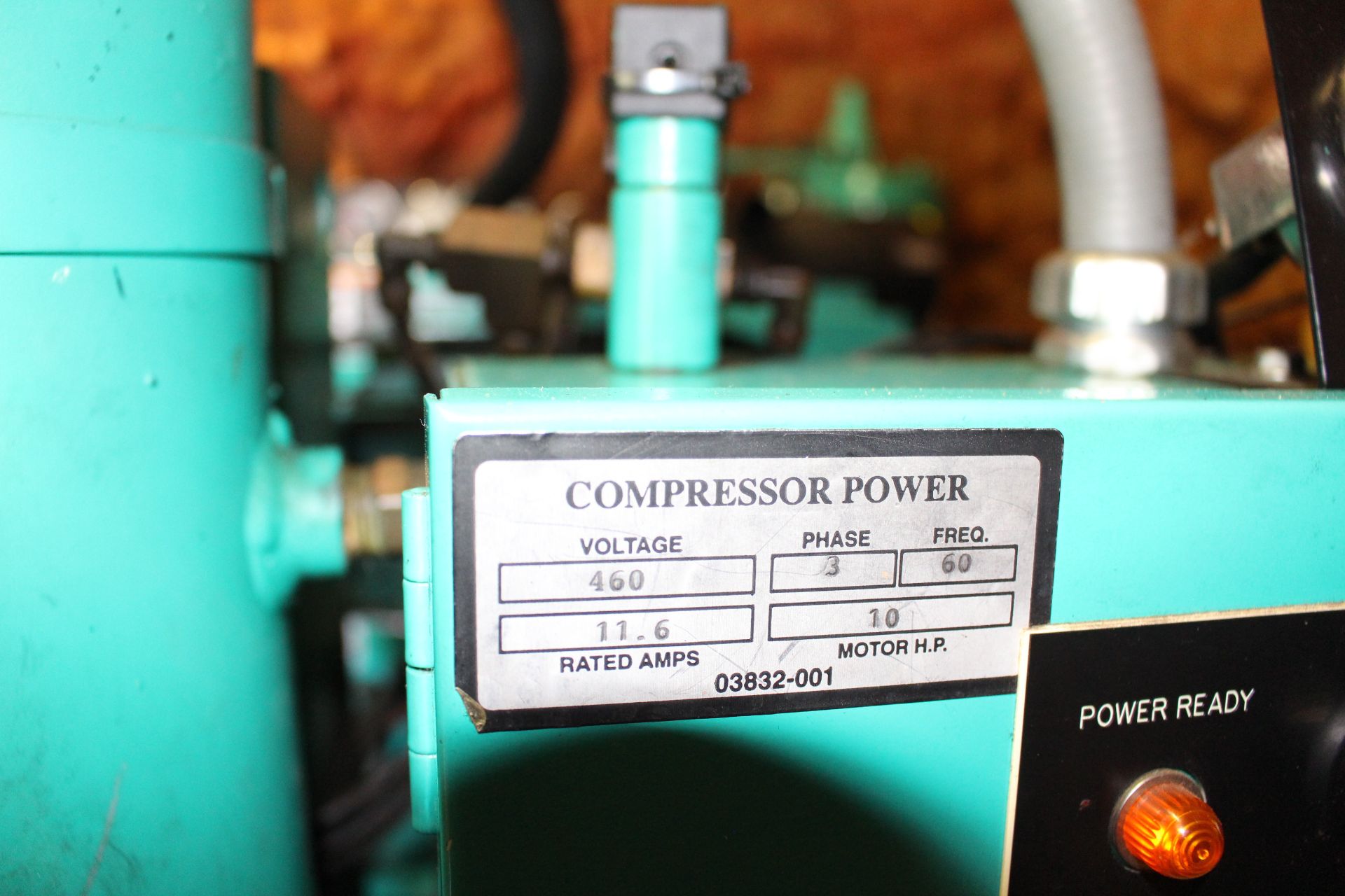 Asset 77 - Sullivan Powerex 10-HP, 3 phase, 60, 460 volt air compressor, 150 psi, Rigging $125 - Image 2 of 2