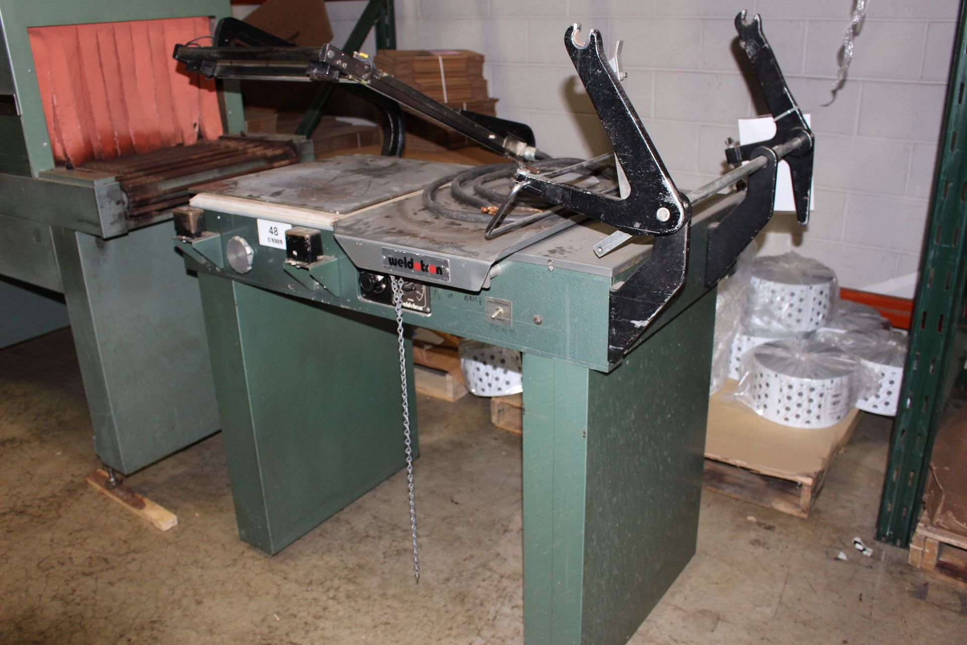 Asset 48 - Weldotron L-Bar Sealer 18" x 16" seal Area with controls, Rigging $75