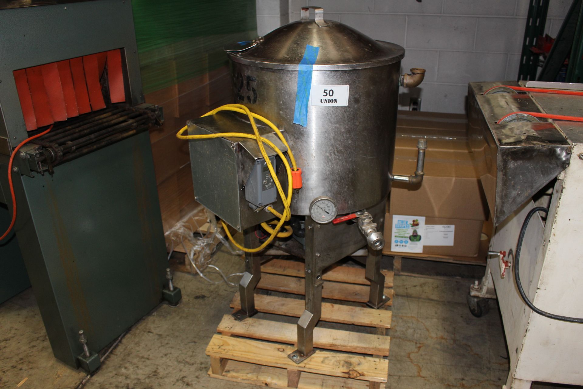 Asset 50 - Savage 125 lb Stainless Steel Chocolate Melter, agitated and water jacketed with electric