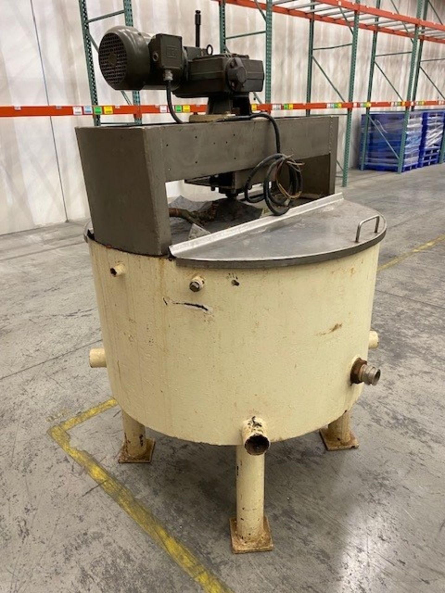 National Equipment 1000lb mild steel chocolate melter with water jacket, NO HEATER, agitator and