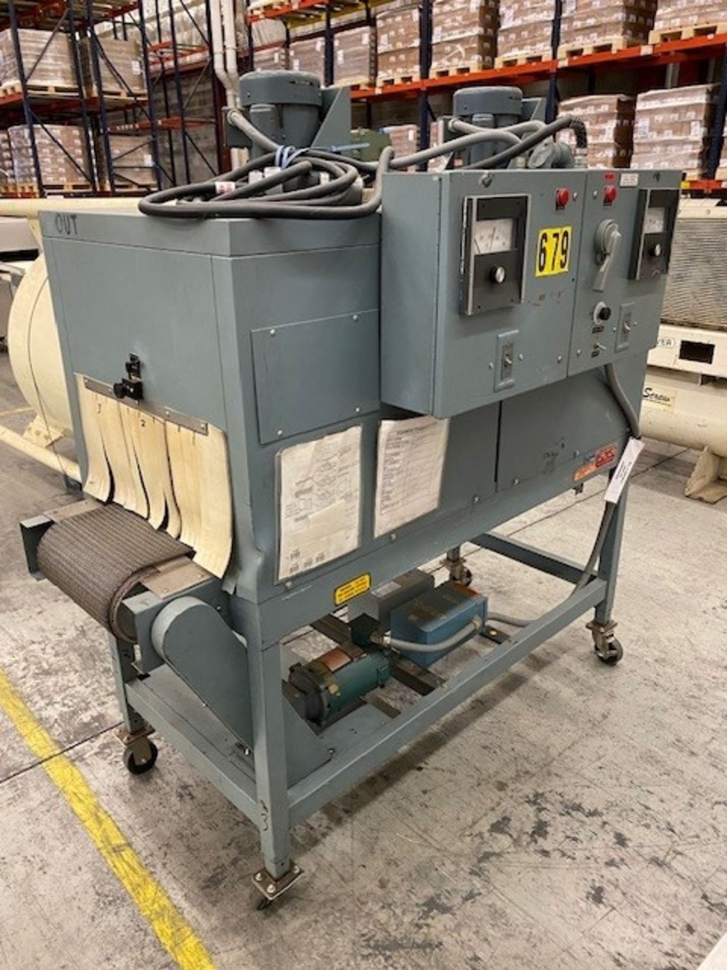 Shanklin model CF-1 automatic shrink wrapper serial number C9540 with Shanklin T62 shrink tunnel - Image 2 of 2