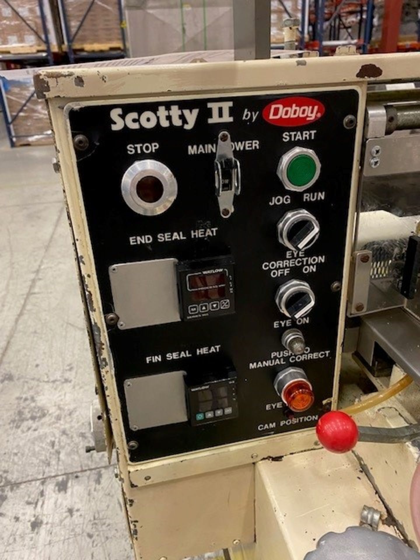 Doboy Scott II horizontal flow wrapper serial number 8723953 built new in 1987 with 1-up cutting - Image 3 of 5