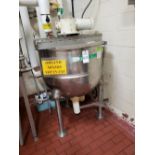 Groen 100 Gallon SS Single Action Cooking & Mixing Kettle with PD Pump - Model RA-100, serial#125294