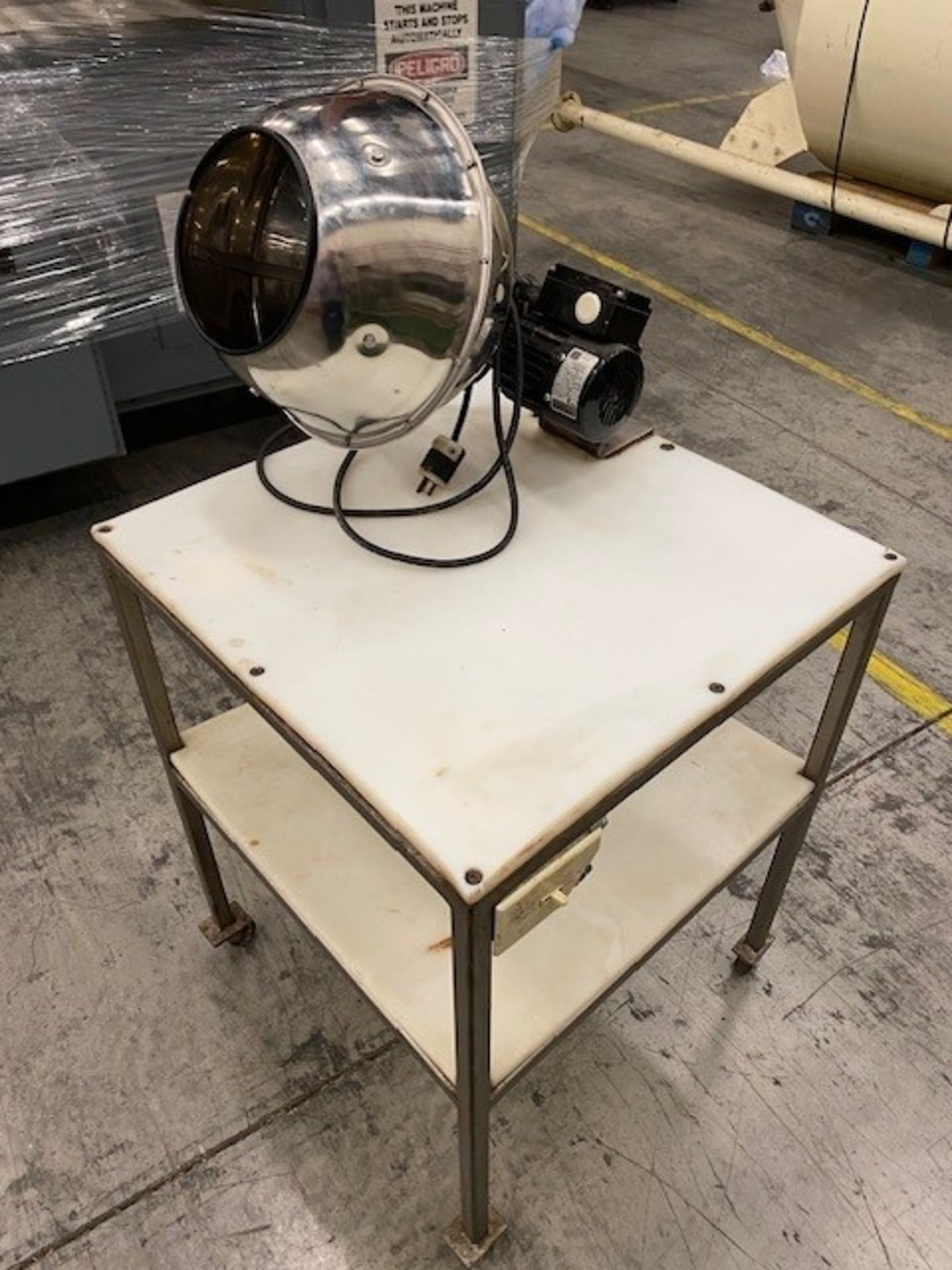 Table top coating pan on stand with drive RIGGING NO FEE