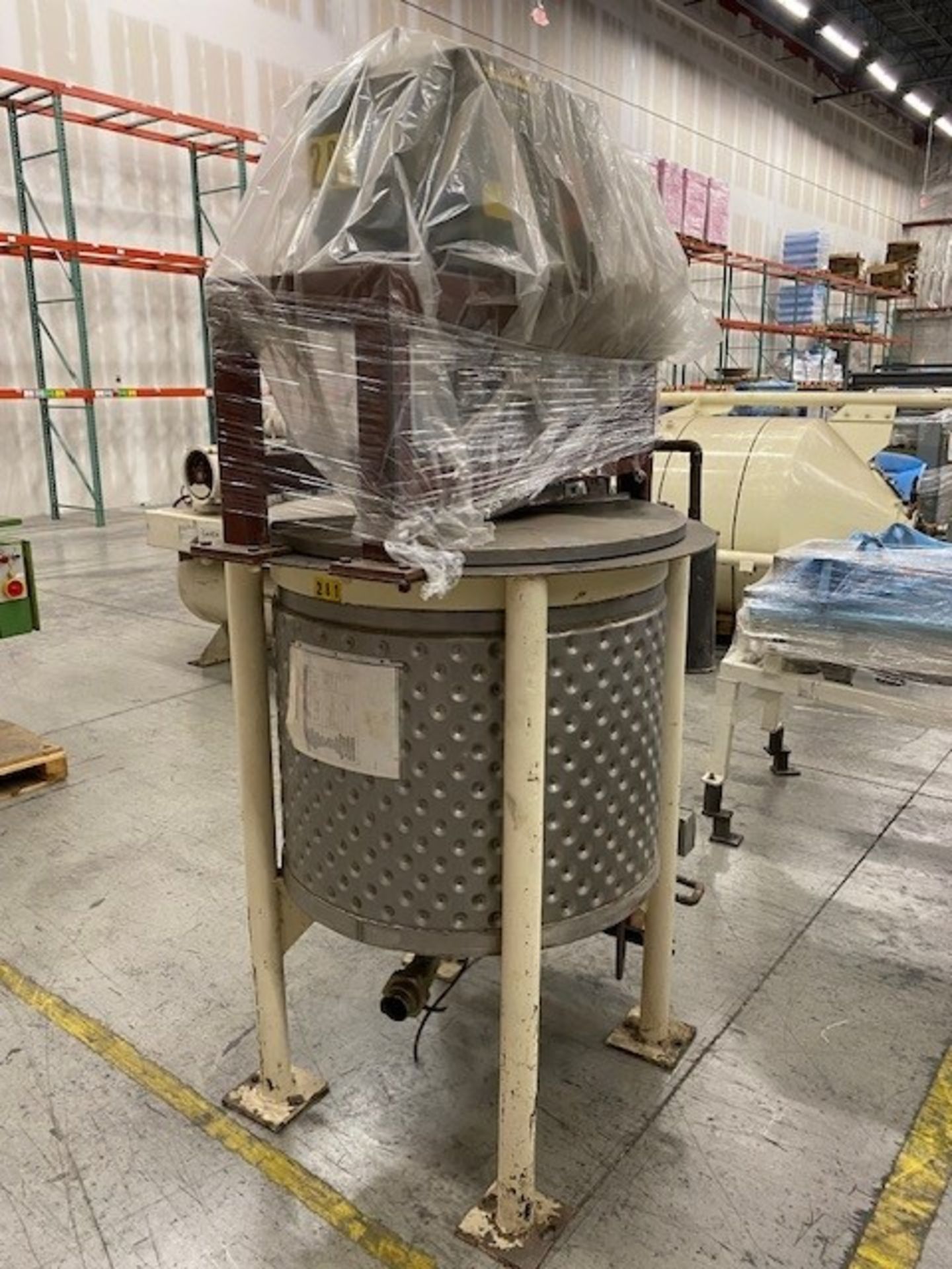 L'Hoir stainless steel, wtaer jacketed tank serial number TCV 820343491 with agitator, 2HP motor
