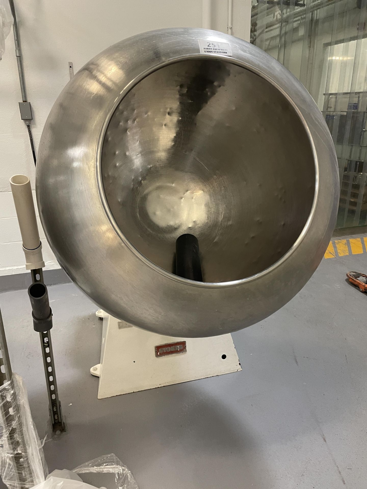 Asset 251 - Stokes 42" diameter stainless steel coating pan, bowl 34" deep x 25.5" diameter - Image 2 of 4