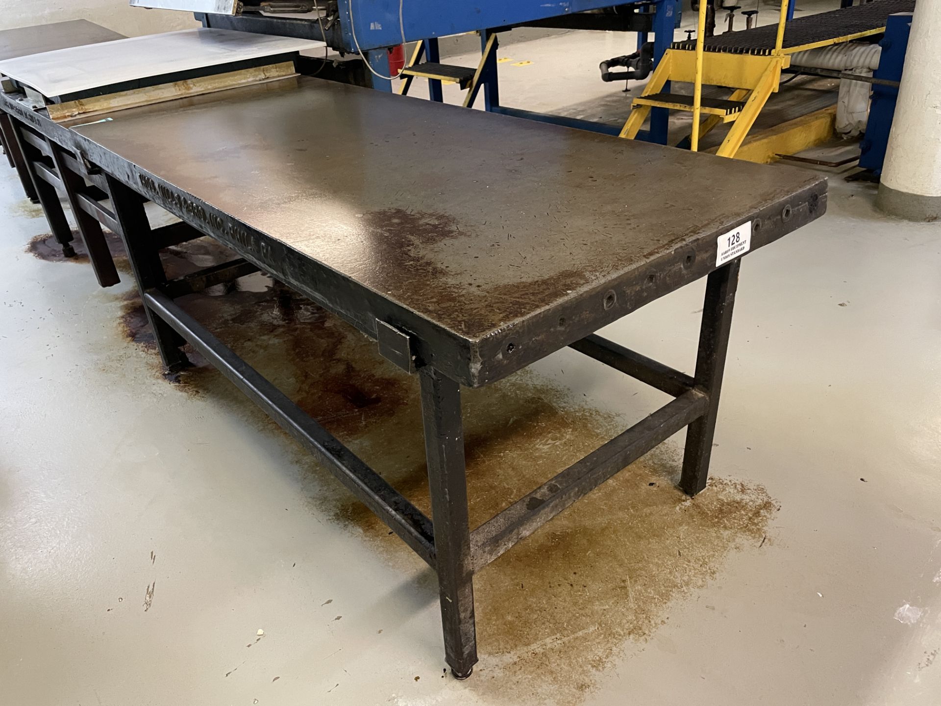 Asset 128 - Thomas Mills 3 x 6 ft carbon steel water cooled candy tables ~ Location: Canajoharie,