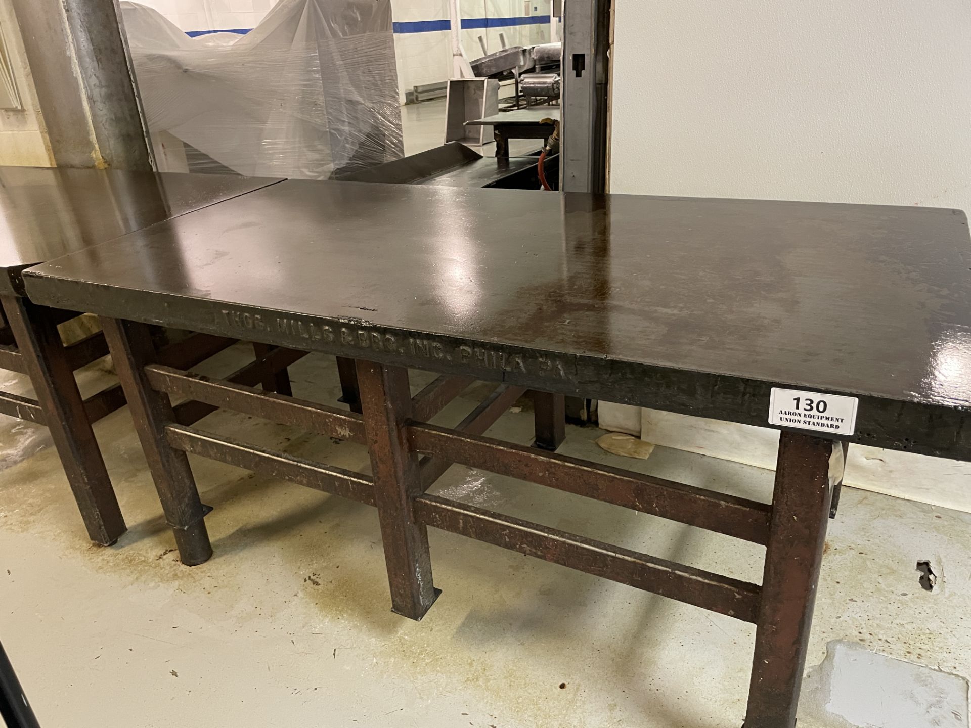 Asset 130 - Thomas Mills 3 x 6 ft carbon steel water cooled candy tables ~ Location: Canajoharie,