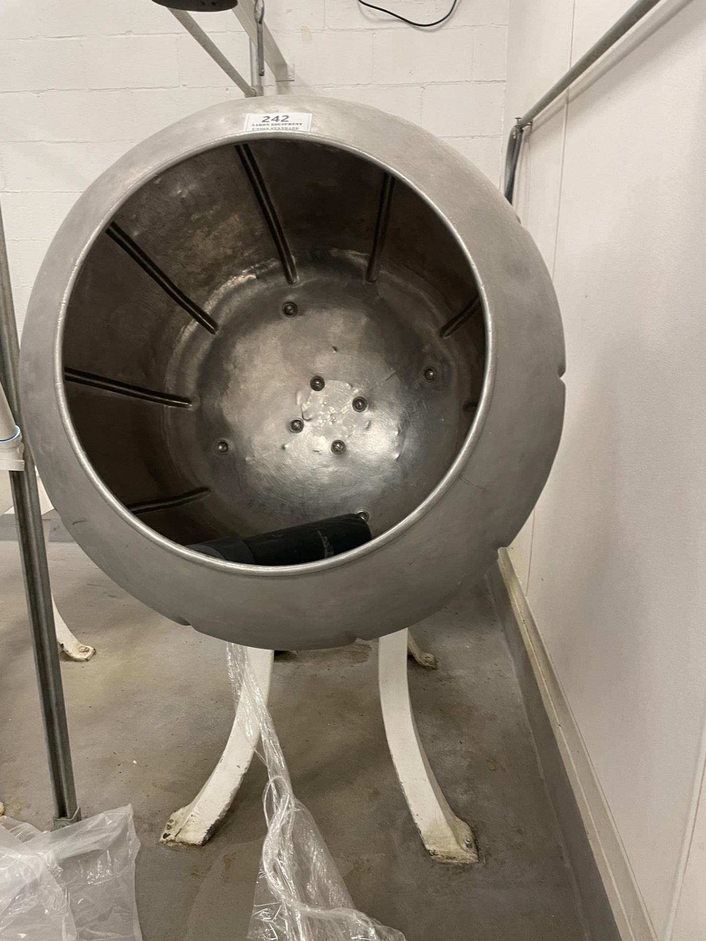 Asset 242 - 36" Diameter Stainless Steel Coating pan with pressed sanitary ribs with 34" deep x - Image 2 of 5
