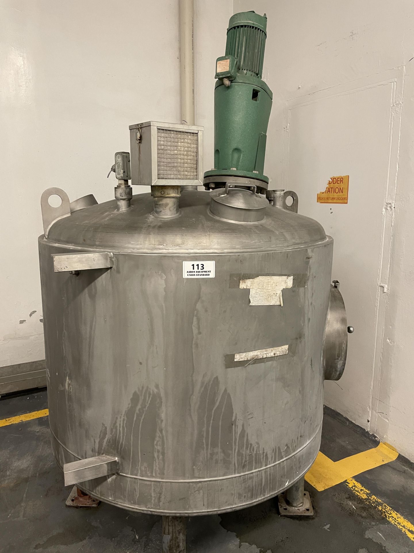 Asset 113 - Omnifab 250 Gallon Stainless Steel Jacketed Mixing Tank, 316 Stainless Steel, model