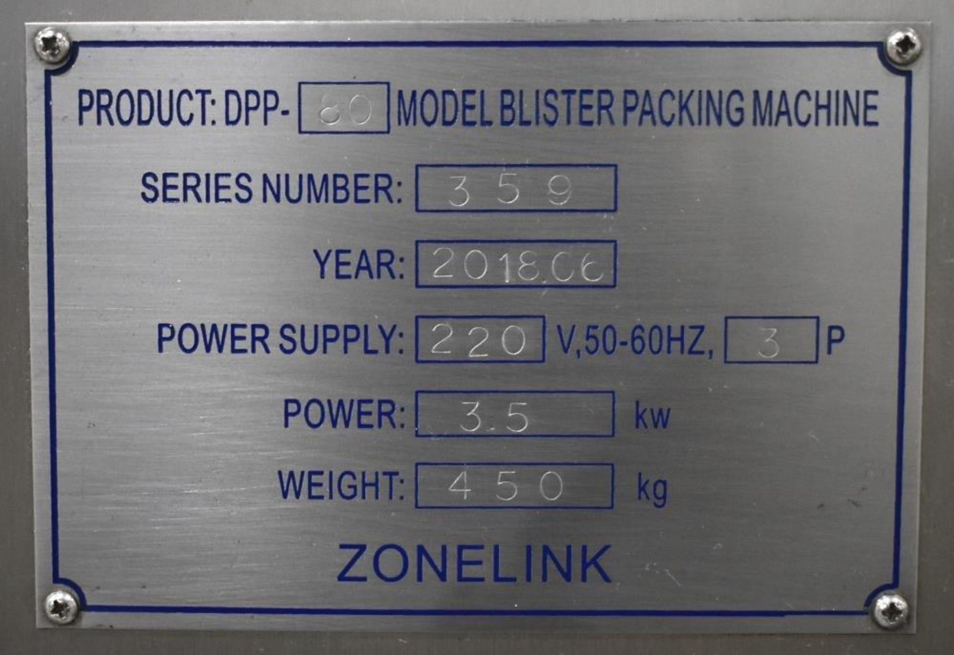 Zonelink DPP-80 Blister Pack Machine for Chiclets - Image 5 of 32