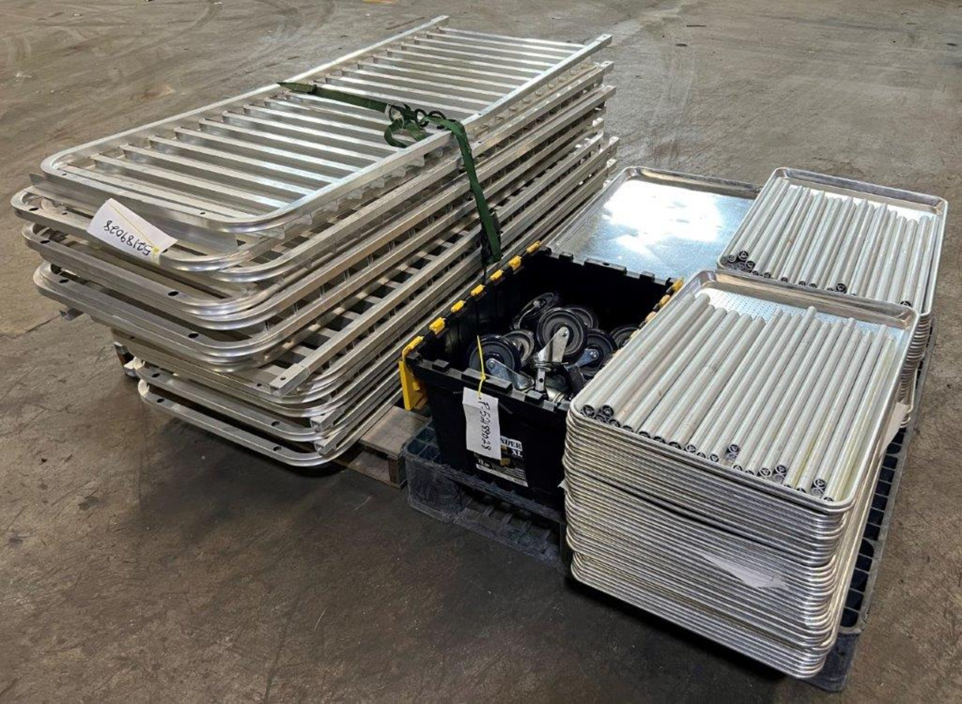 Lot Of Regency Commercial Aluminum Bakery Racks. Includes casters, and trays.Item#52189028 ~